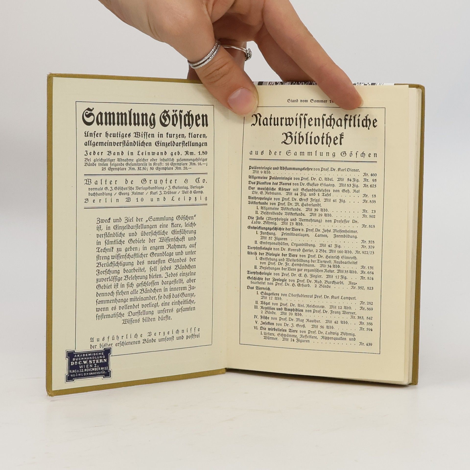 Edgar Dacqué Sammlung Göschen Geologie I.