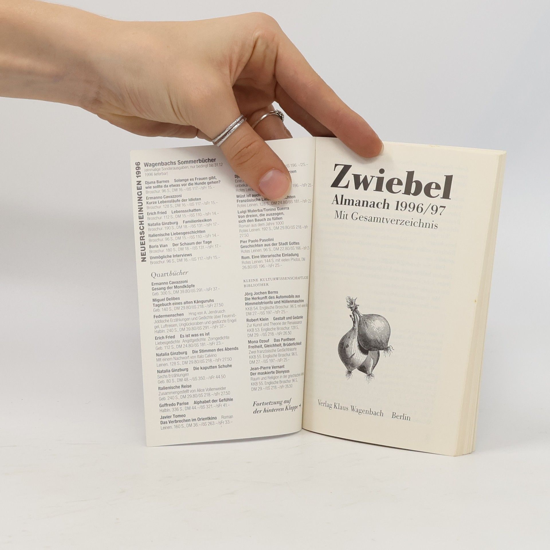 Autorenkollektiv Zwiebel. Almanach 1996/97. Mit Gesamtverzeichnis