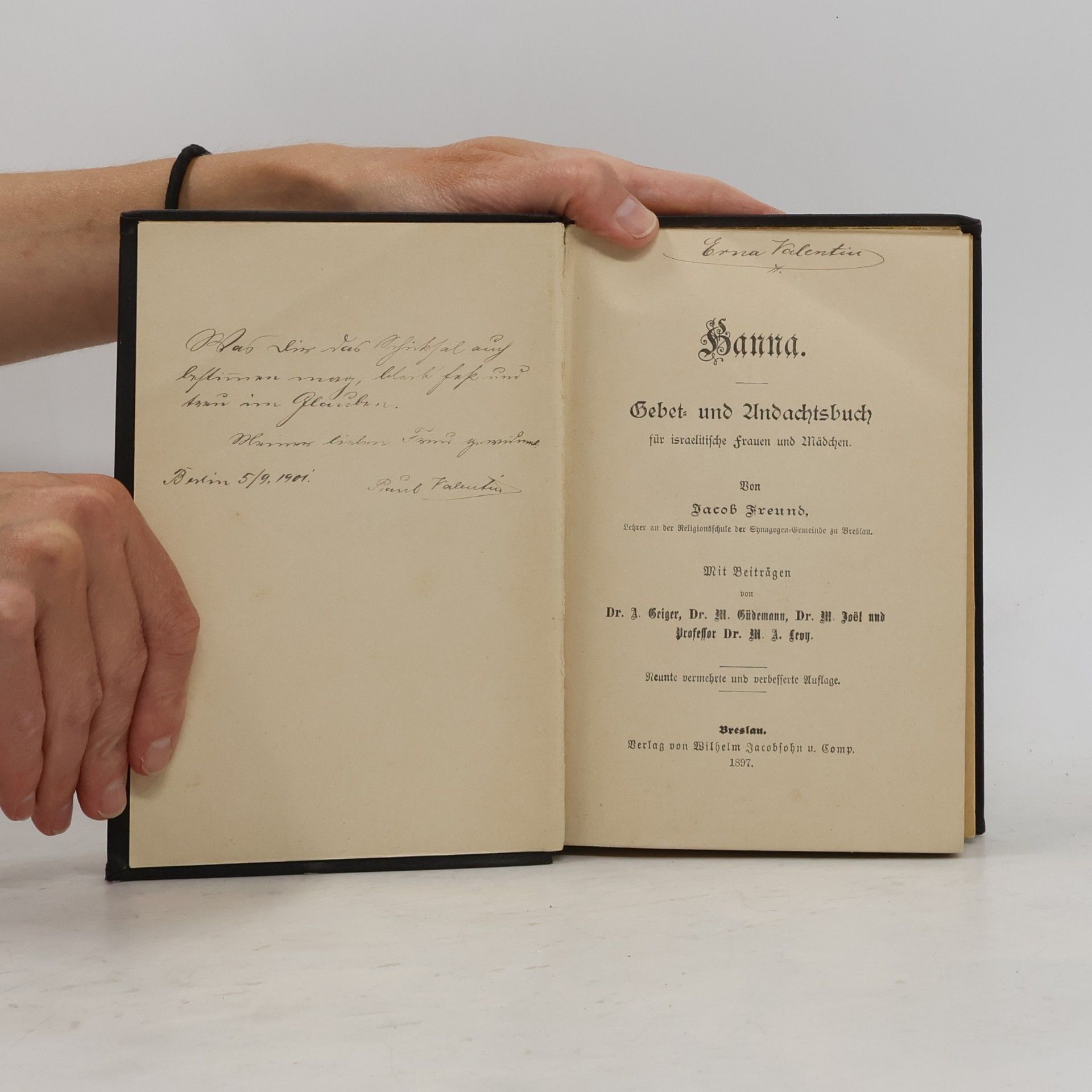 Jakob Freund Hanna. Gebet und Andachtsbuch