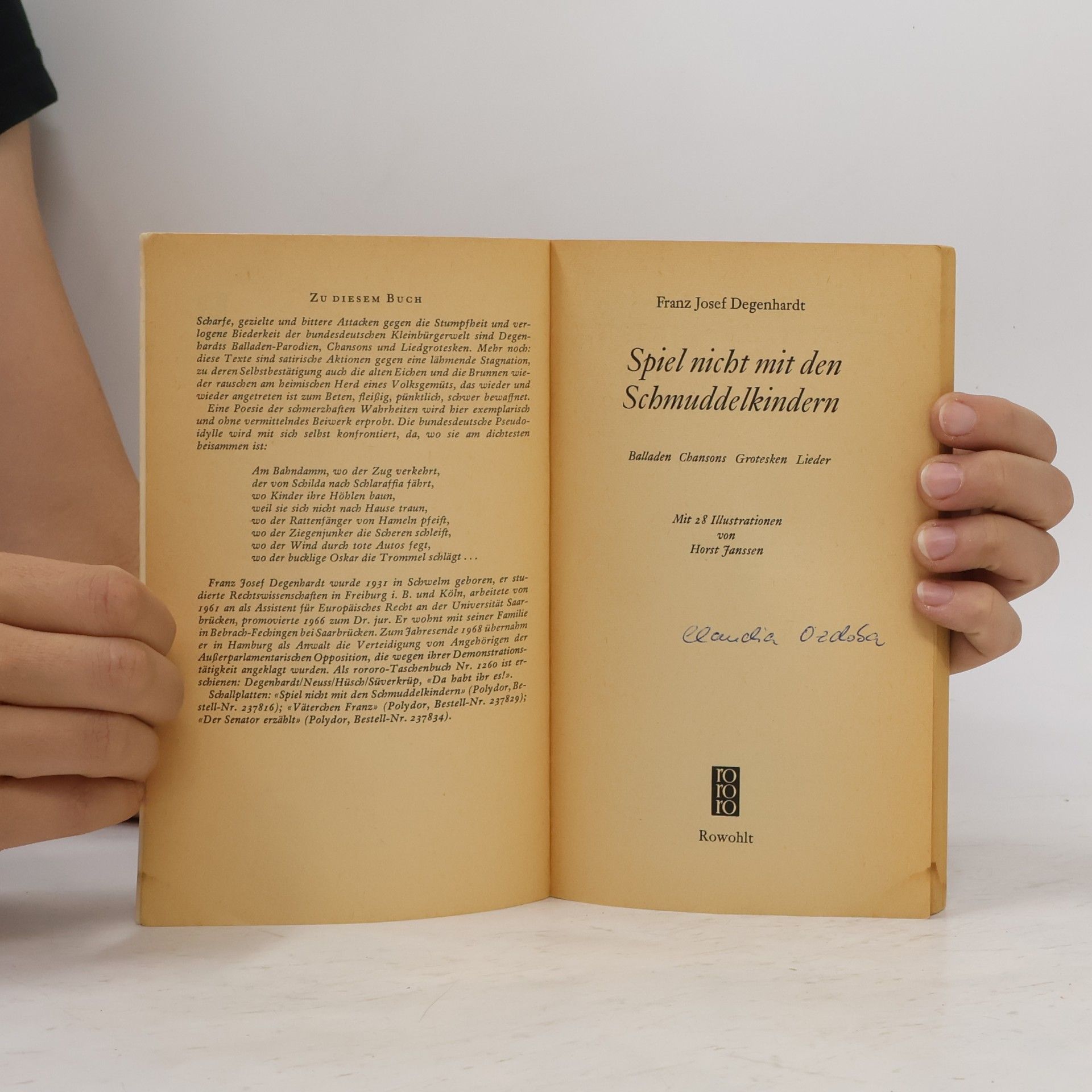 Franz Josef Degenhardt Spiel nicht mit den Schmuddelkindern