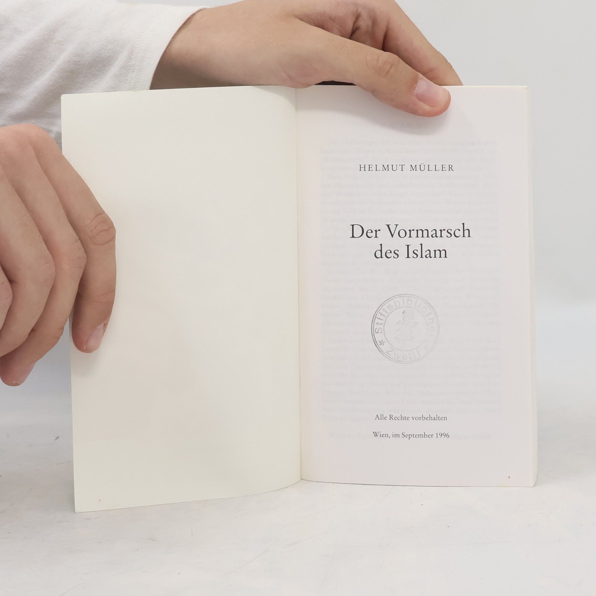 Helmut Müller Der Vorsmarsch des Islam