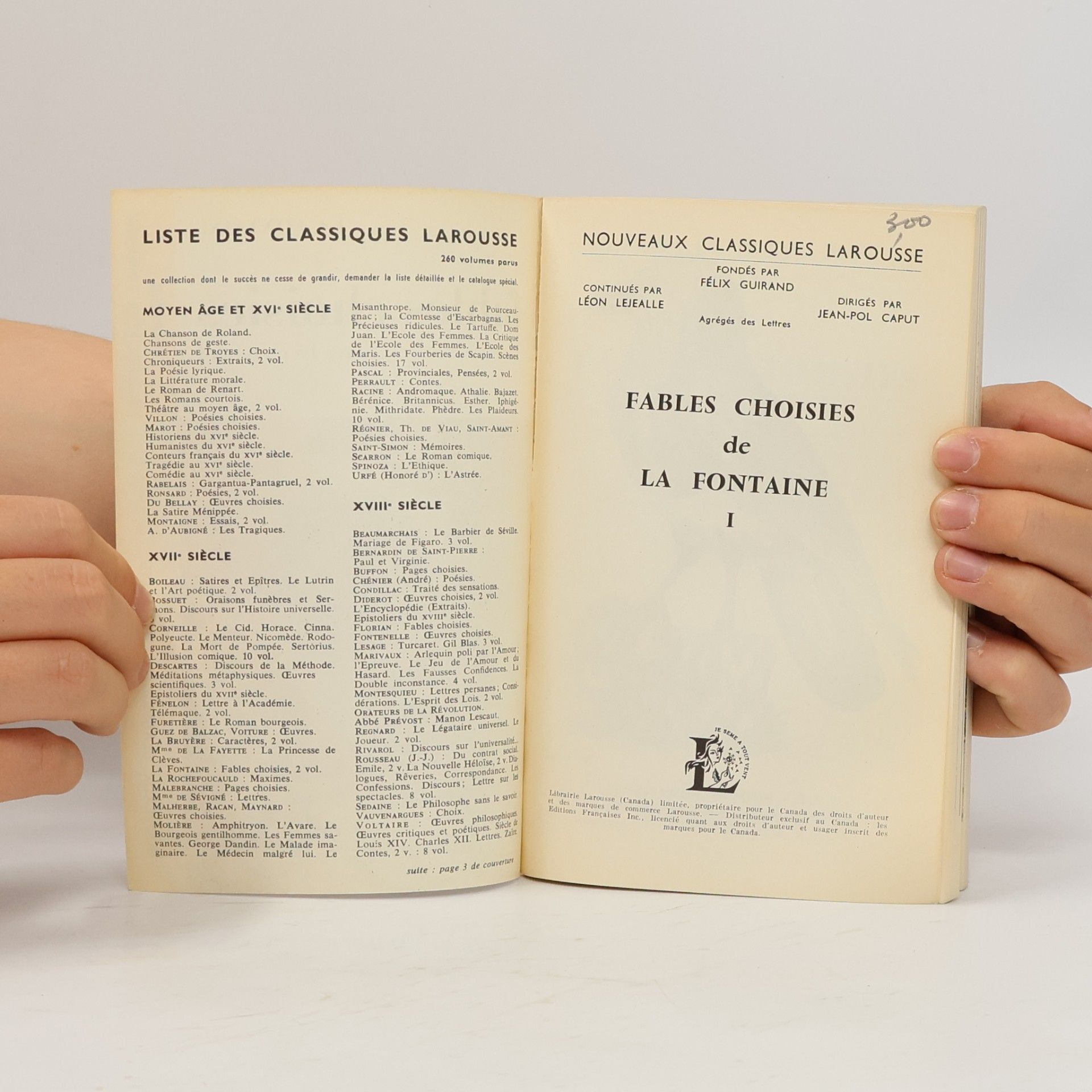 Jean de La Fontaine Fables choisies 1
