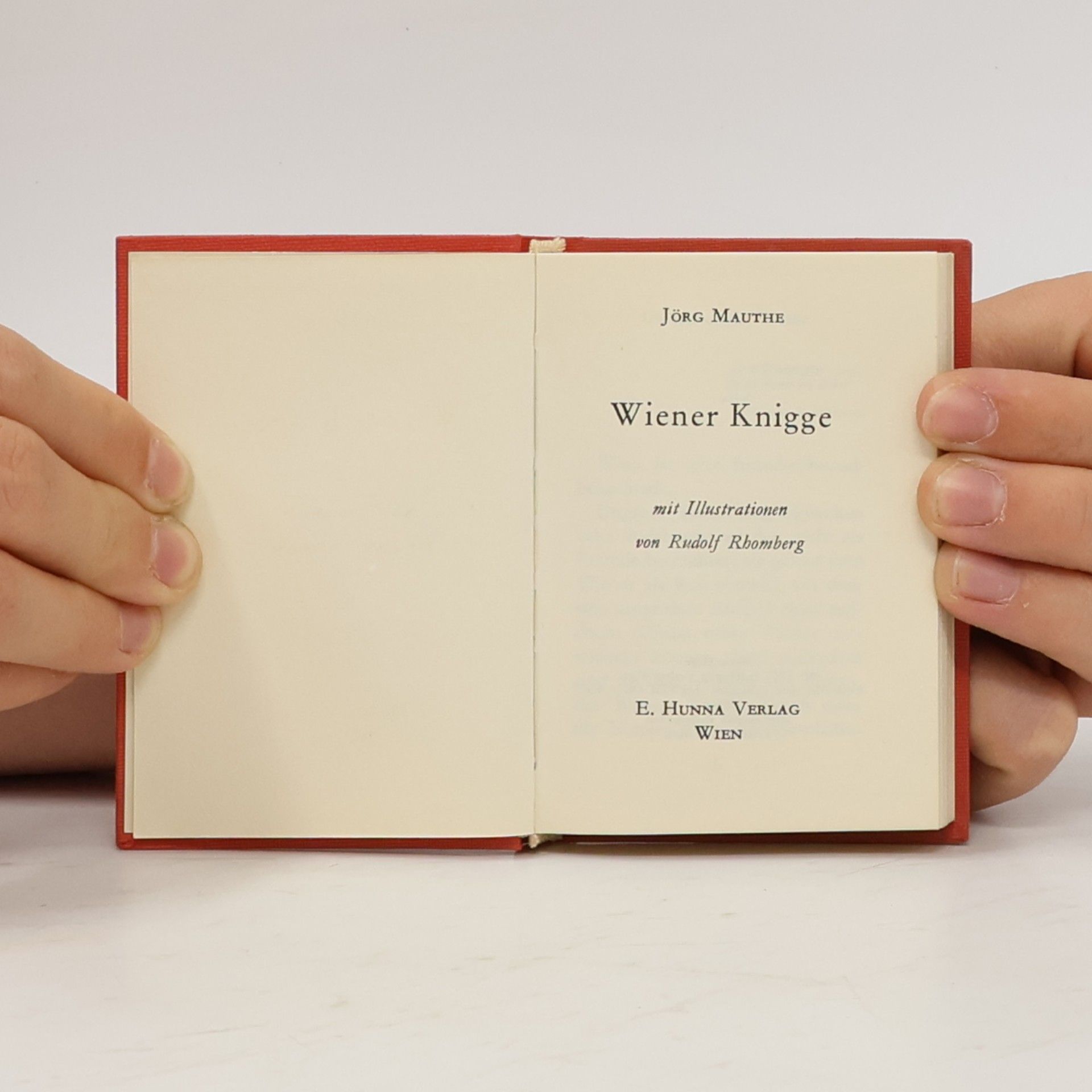 Jörg Mauthe Wiener Knigge