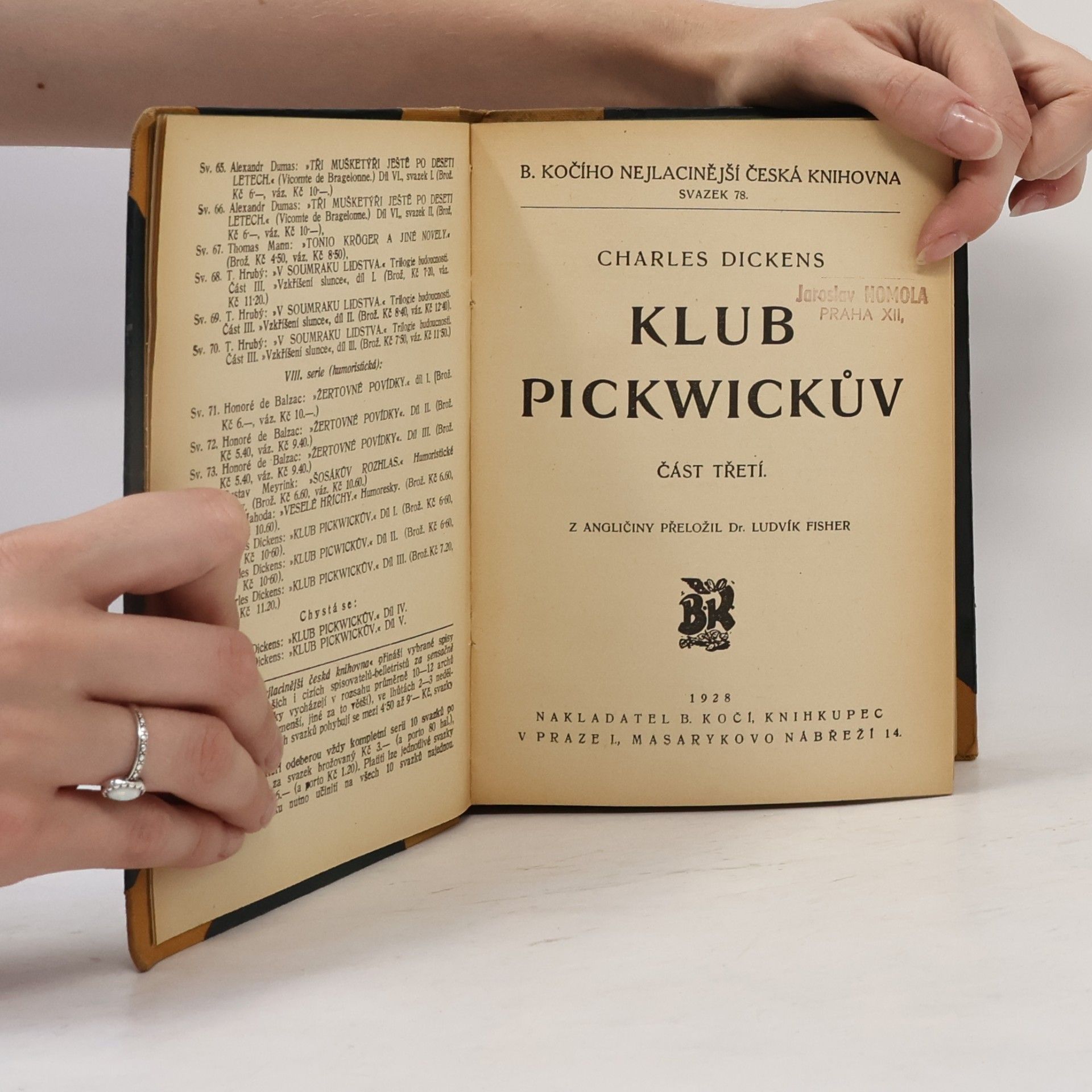 Charles Dickens Klub Pickwickův. Část 3.