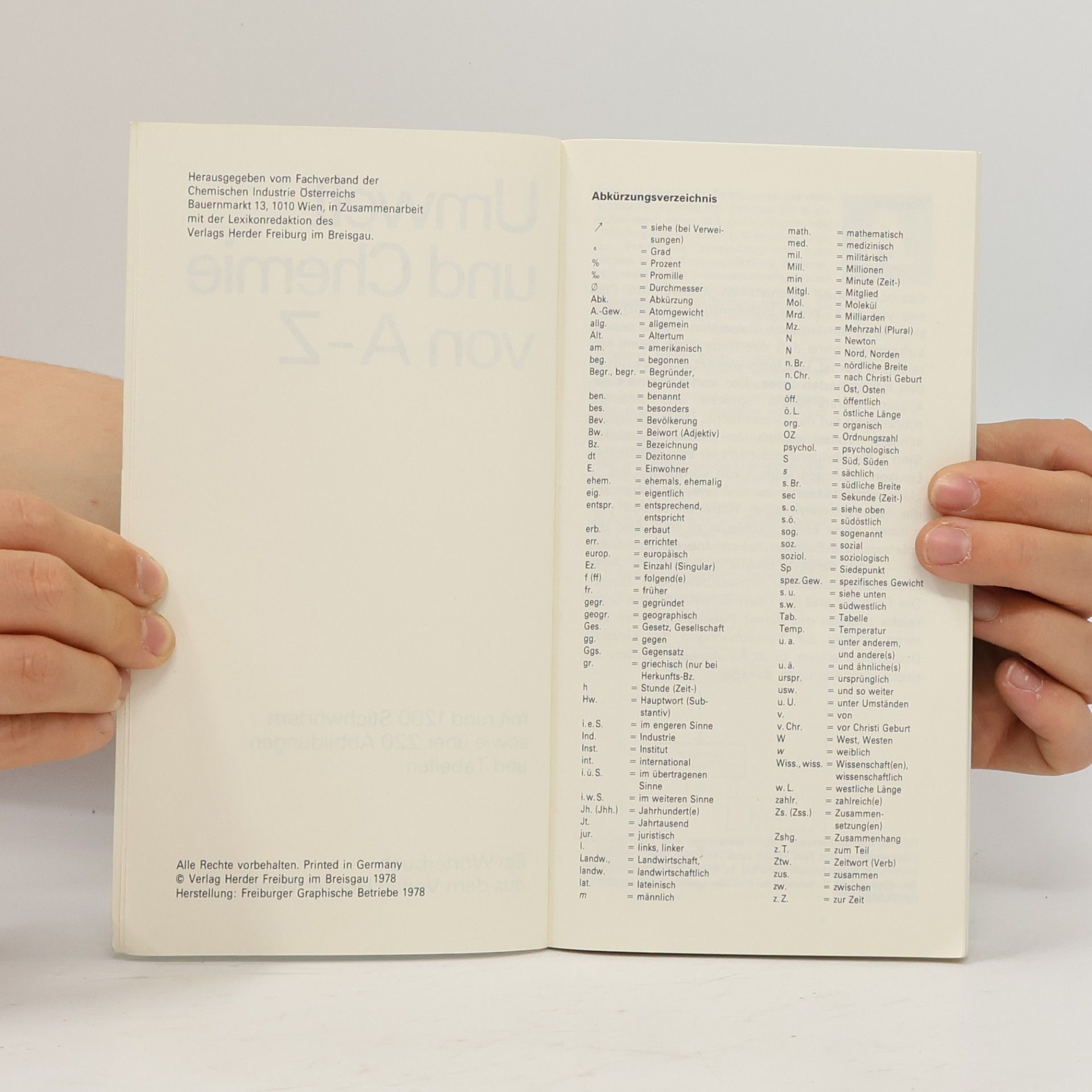 Kolektiv autorů Umwelt und Chemie von A-Z