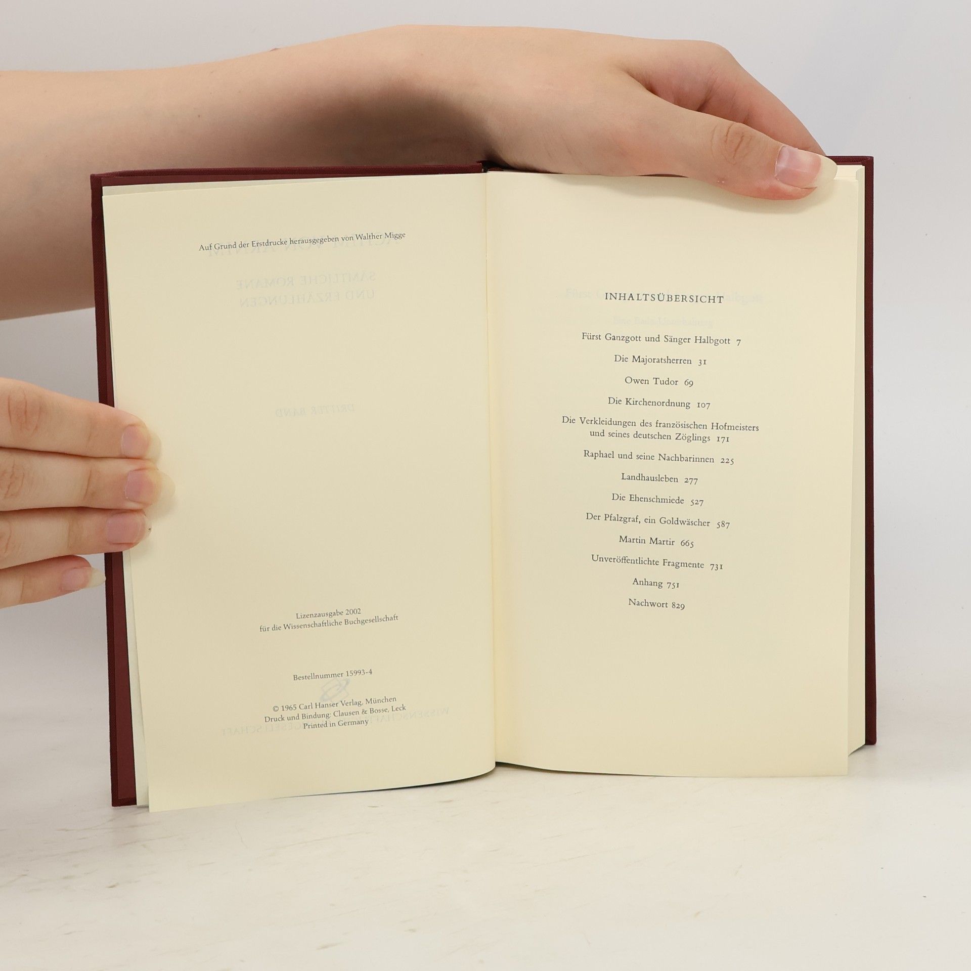 Ludwig Achim von Arnim Sämtliche Romane und Erzählungen 3