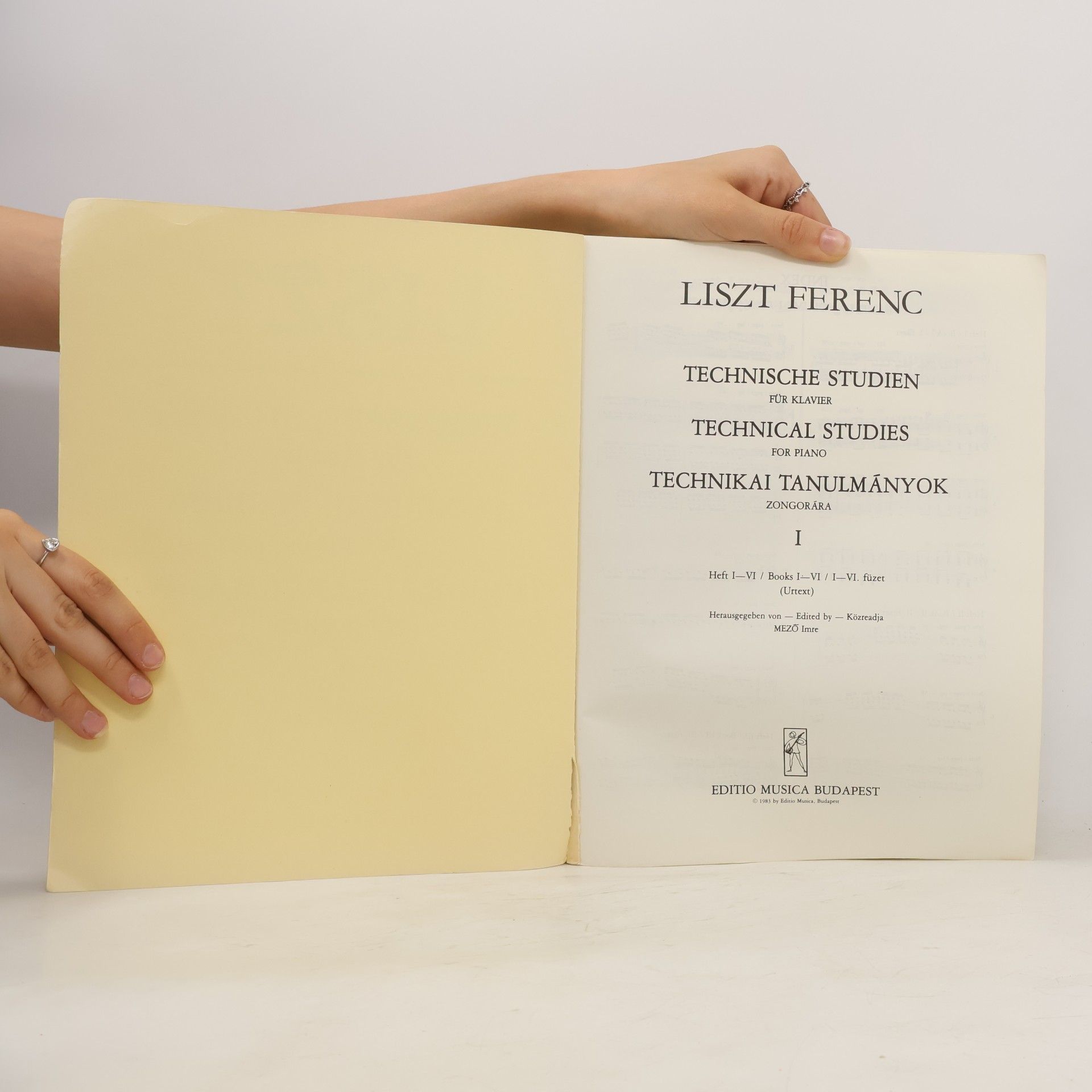 Kolektív autorov Listz. Technische Studien für Klavier I. Technical Studies for Piano. Technikai Tanulmáyok zongorára
