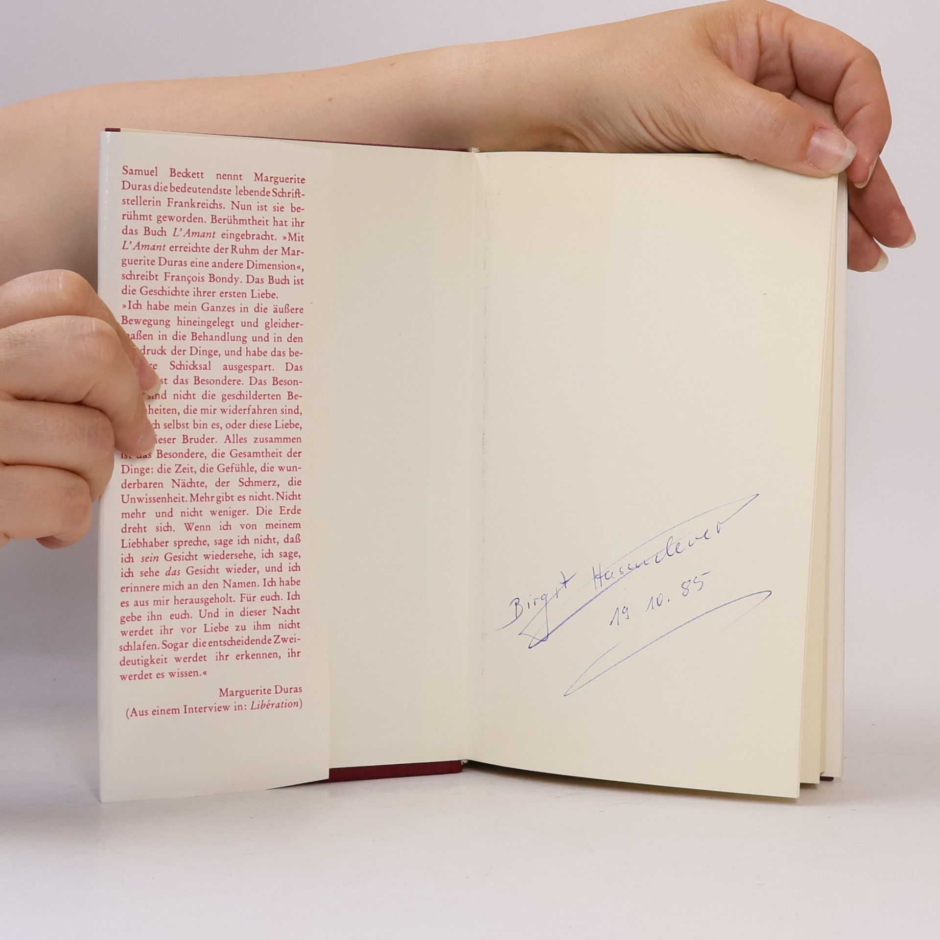 Marguerite Duras Der Liebhaber
