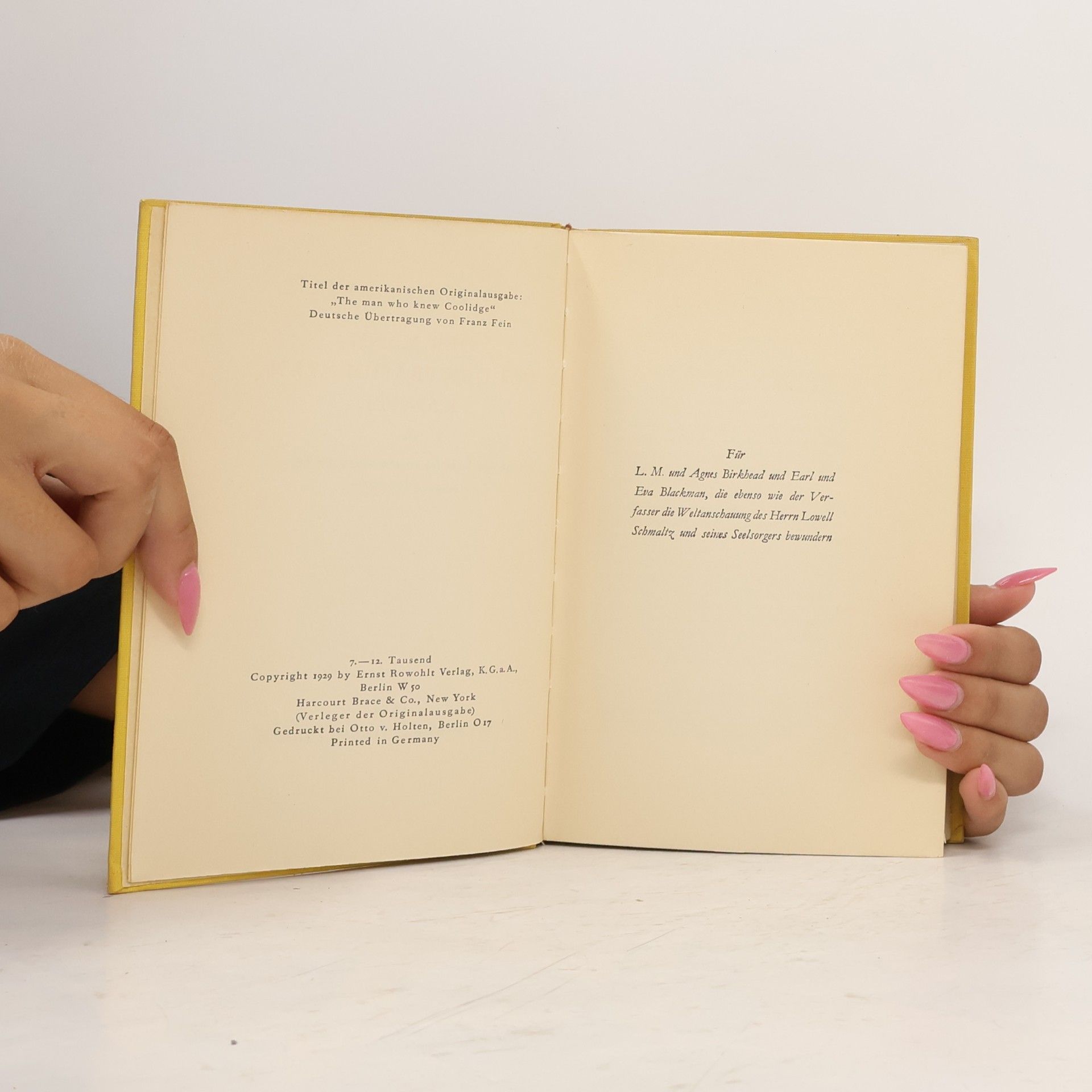 Sinclair Lewis Der Mann der den Präsidenten Kannte