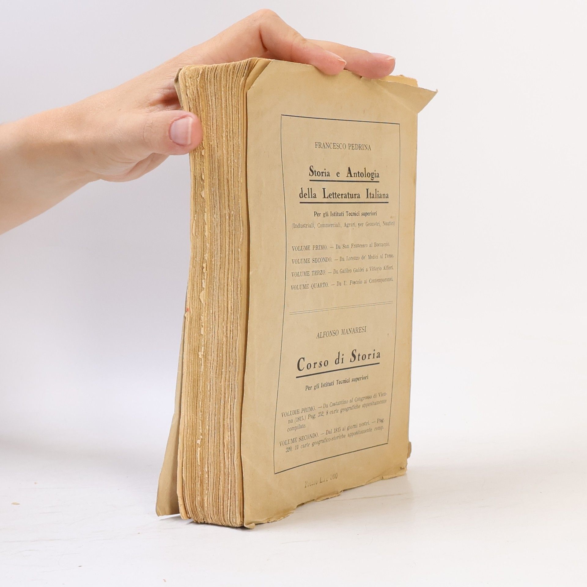 Francesco Pedrina Storia e Antologia della letteratura italiana I