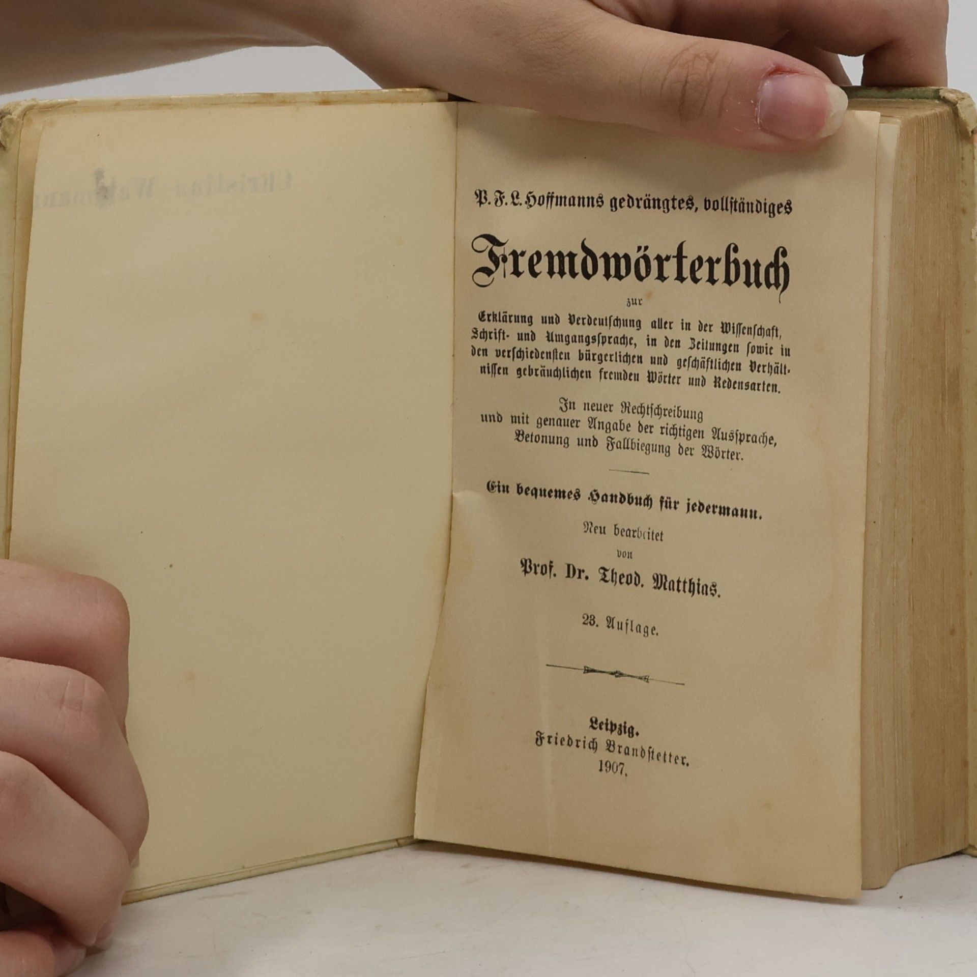 Theodor Matthias Fremdwörterbuch