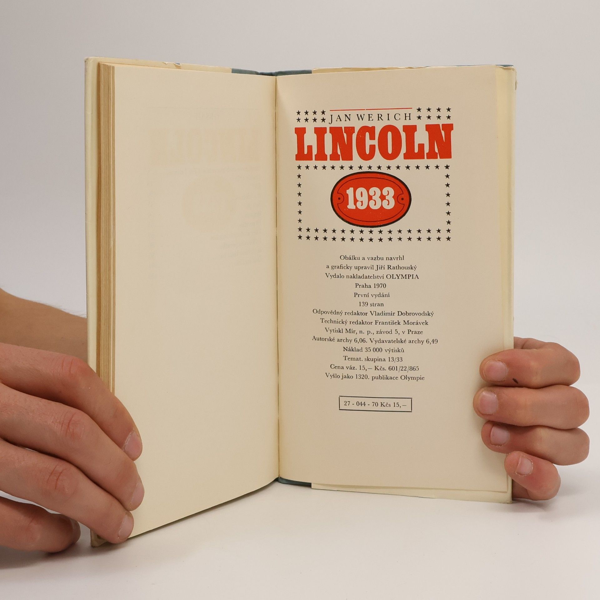 Jan Werich Lincoln 1933