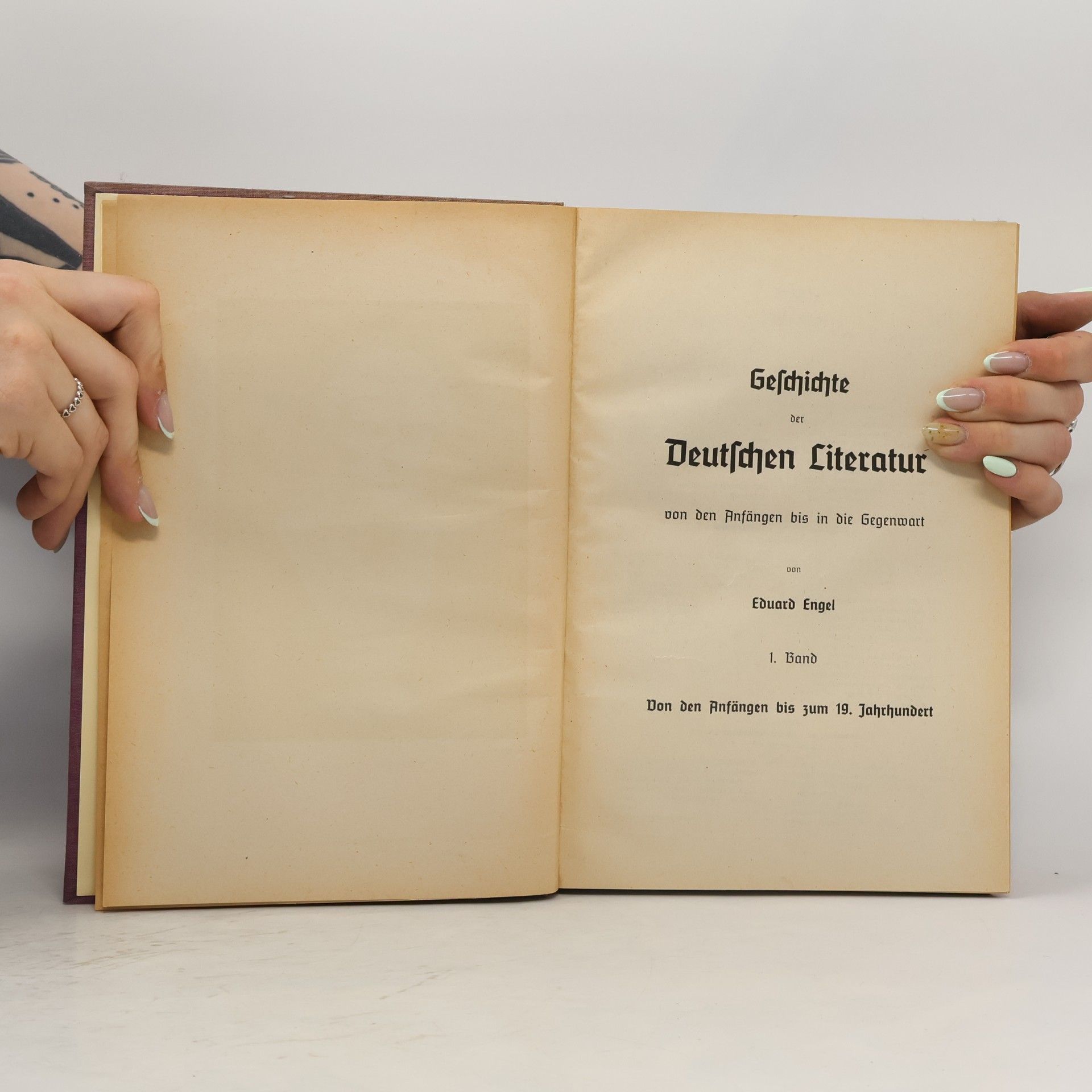 Eduard Engel Geschichte der Deutschen Literatur von den Ansängen bis in die Gegenwart I.