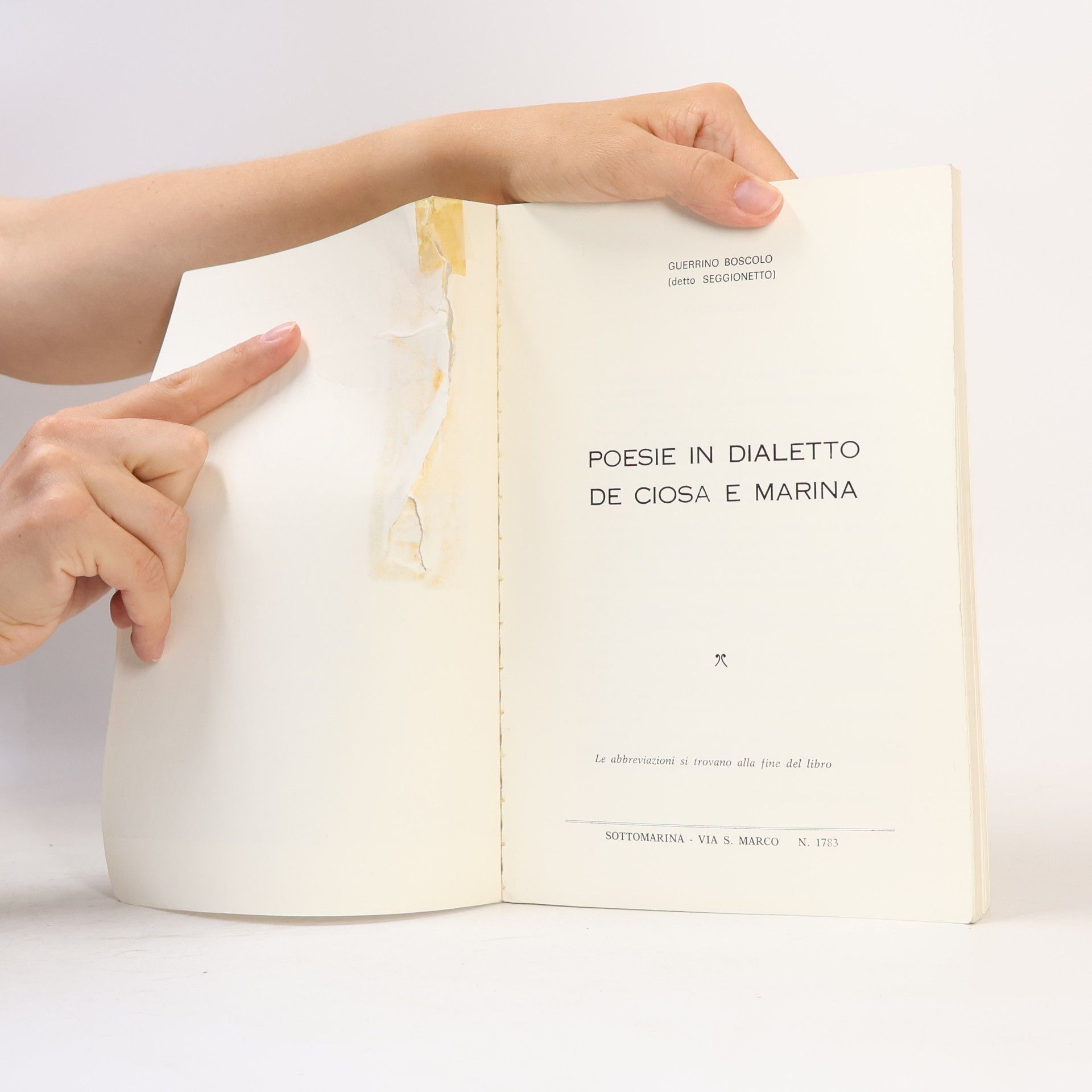 Guerrino Boscolo Poesie in Dialetto de Ciosa e Marina