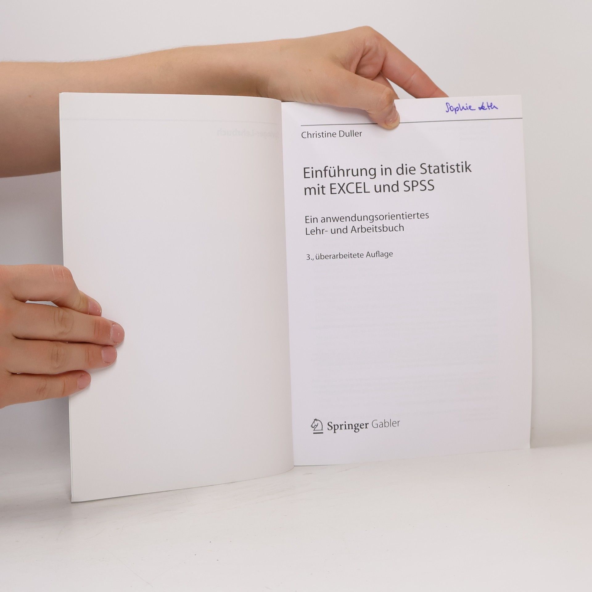 Christine Duller Einführung in die Statistik mit EXCEL und SPSS