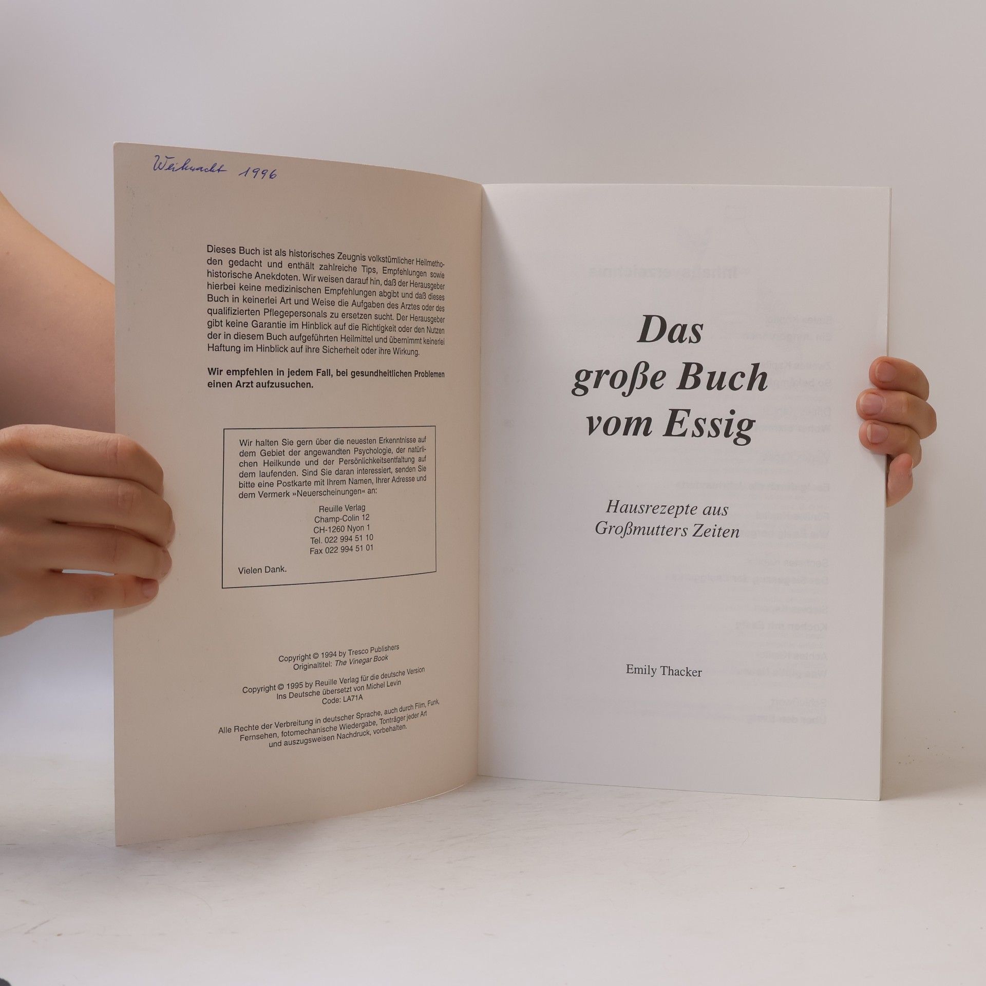 Emily Thacker Das große Buch vom Essig