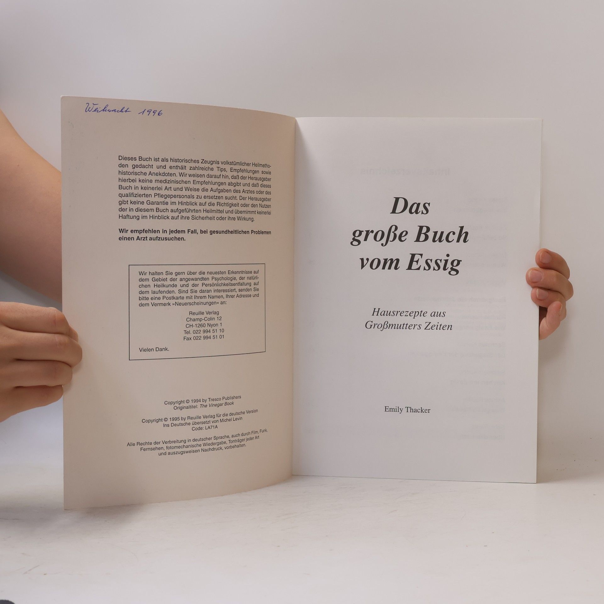 Emily Thacker Das große Buch vom Essig