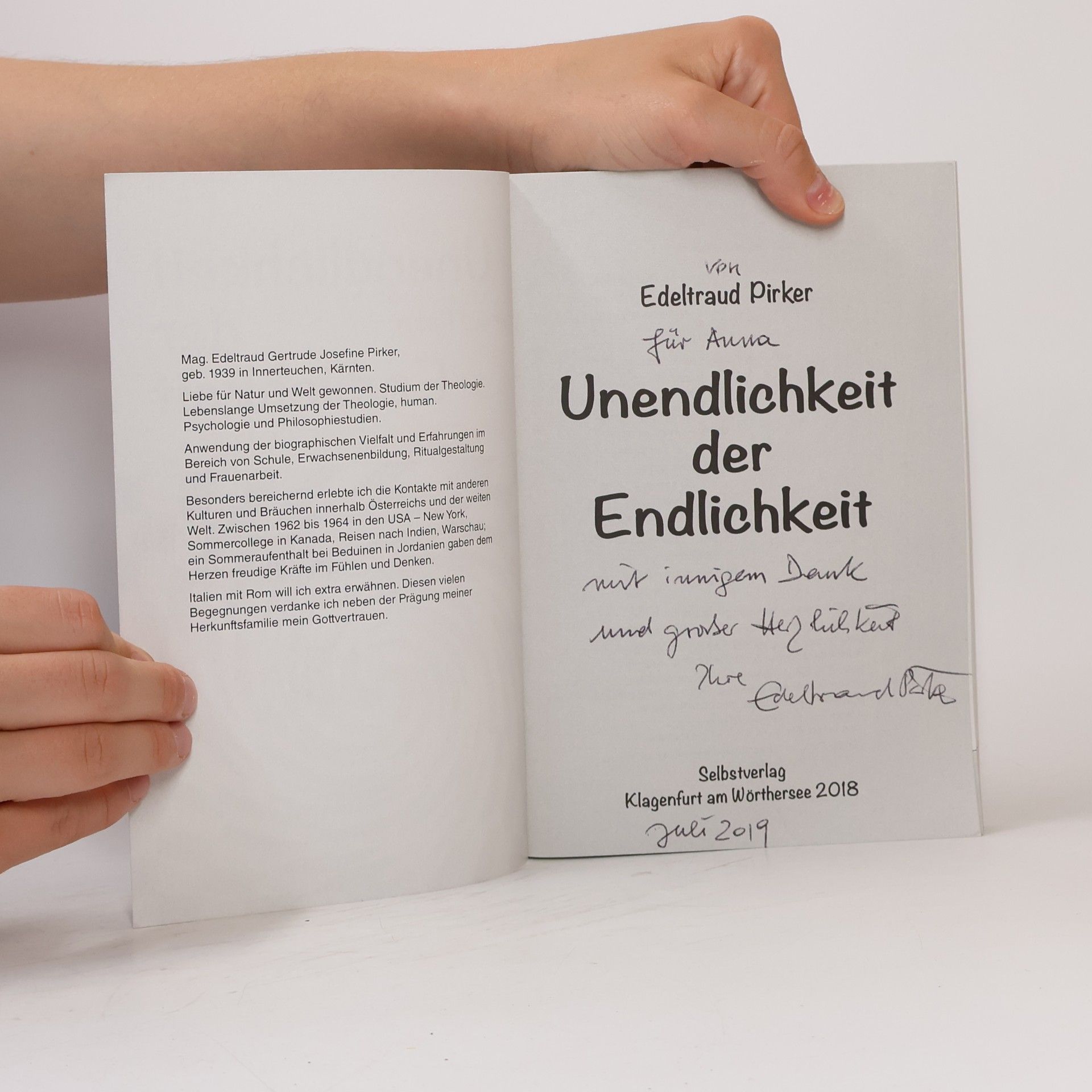 Edeltraud Pirker Endlichkeit und Unendlichkeit