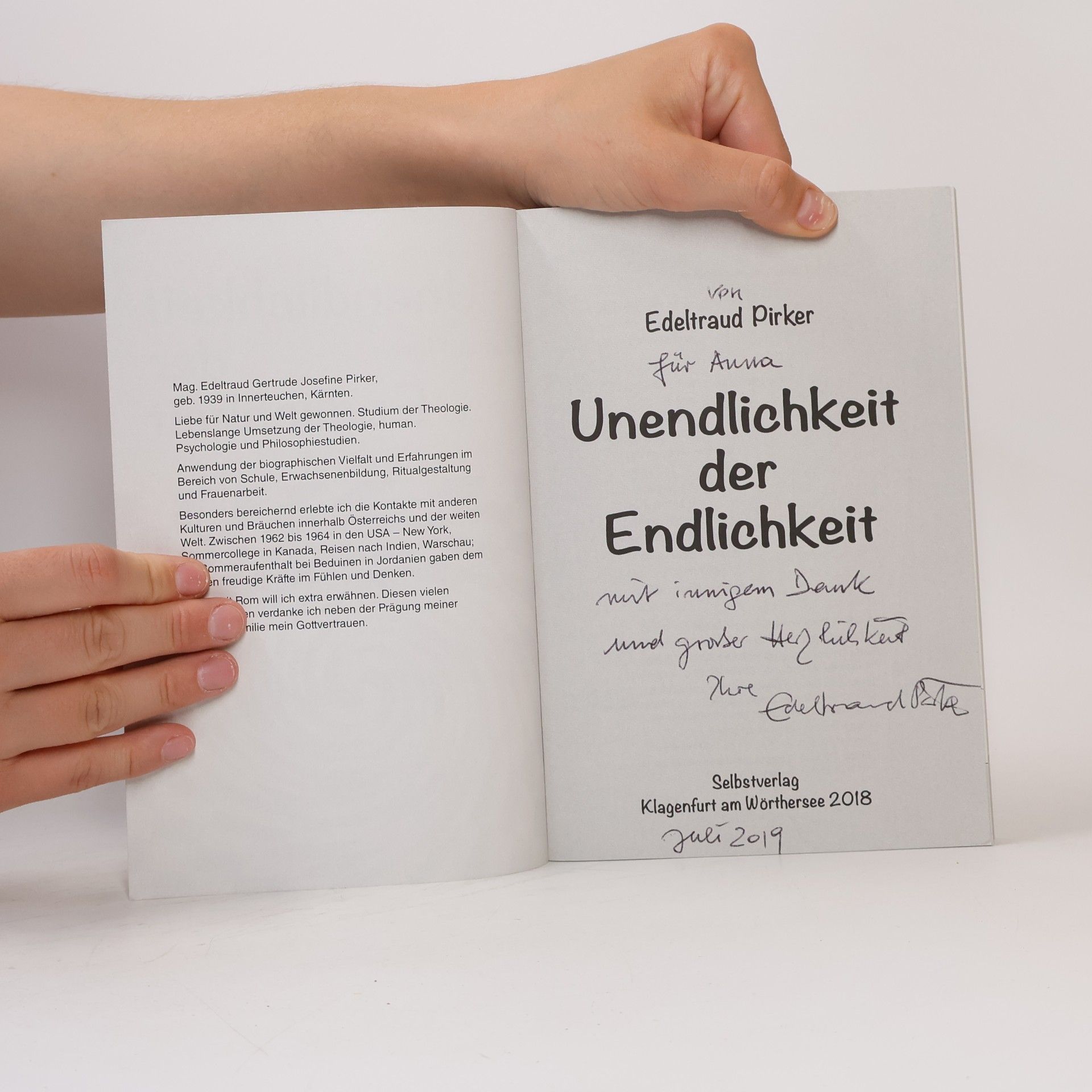 Edeltraud Pirker Endlichkeit und Unendlichkeit