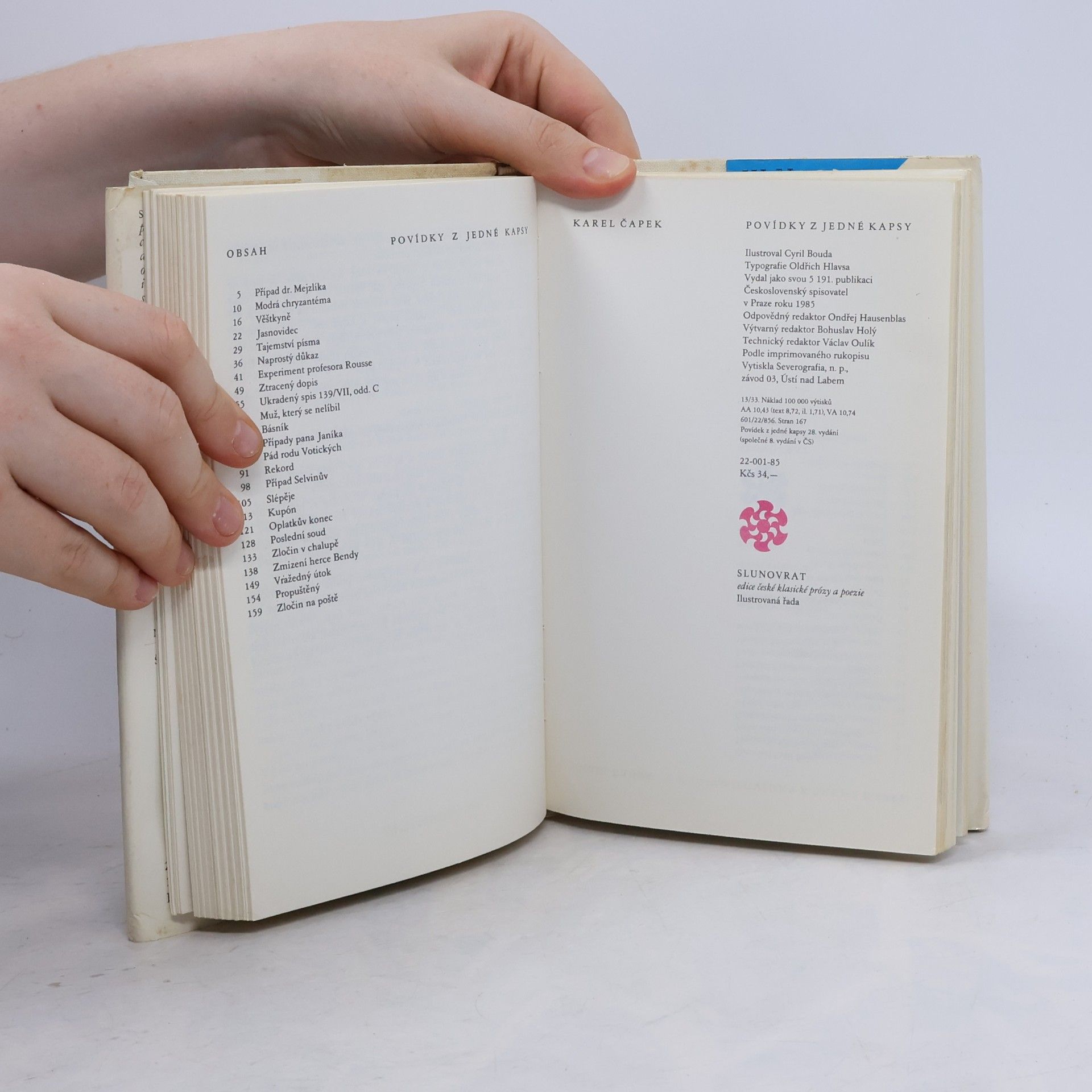 Karel Čapek Povídky z jedné kapsy. Povídky z druhé kapsy
