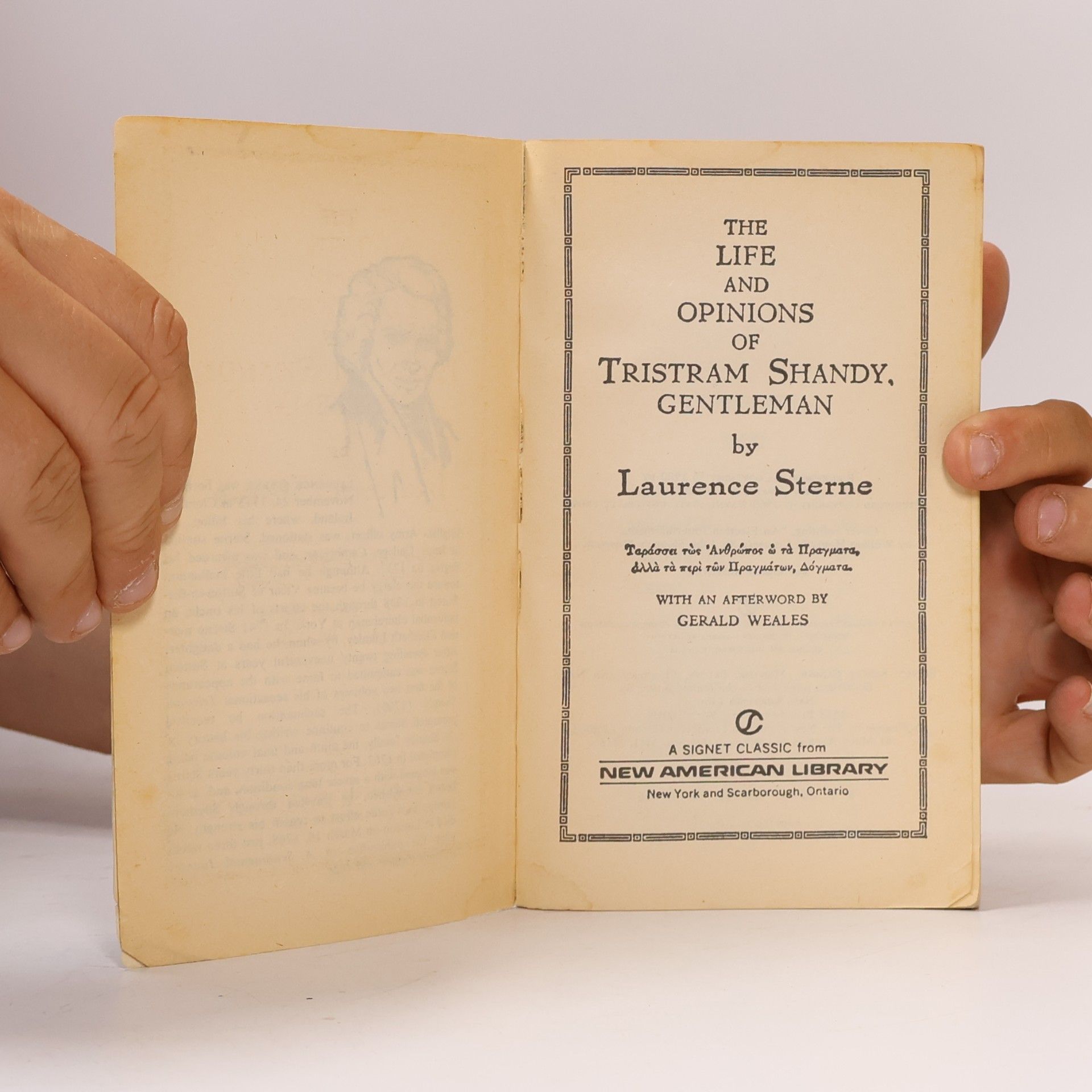 Laurence Sterne Signet Classic: Life and Opinions of Tristram Shandy, Gentleman
