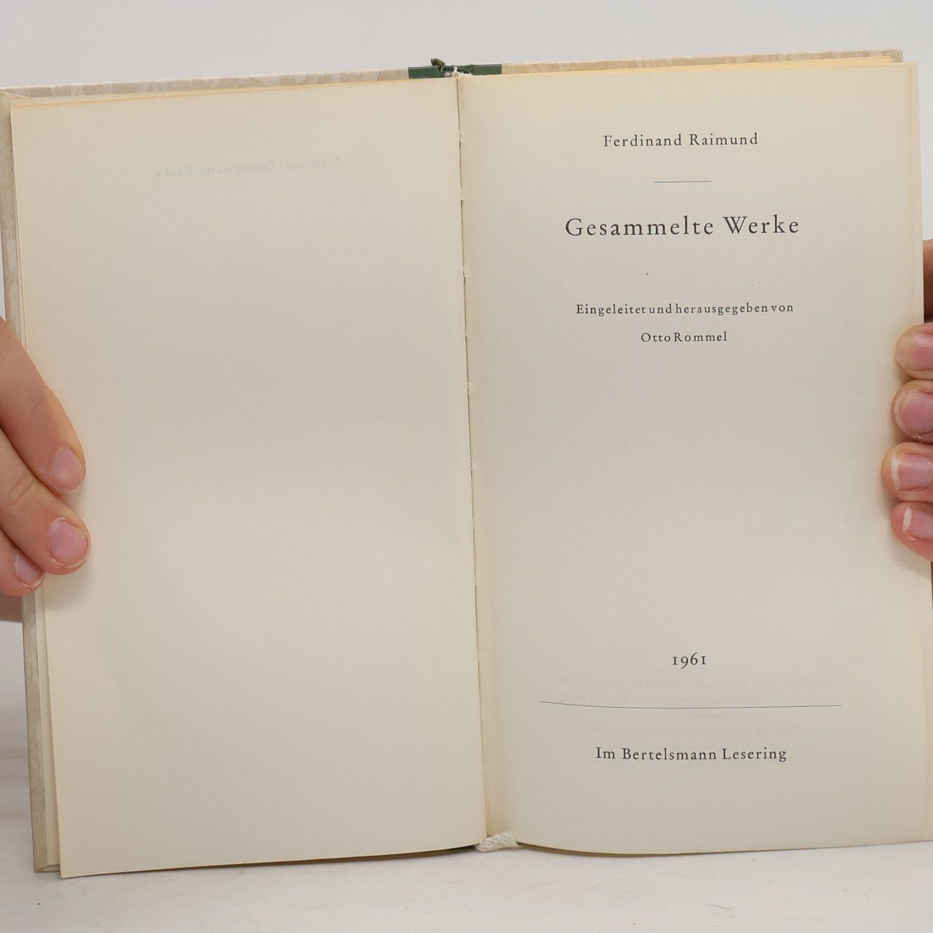 Ferdinand Raimund Gesammelte Werke