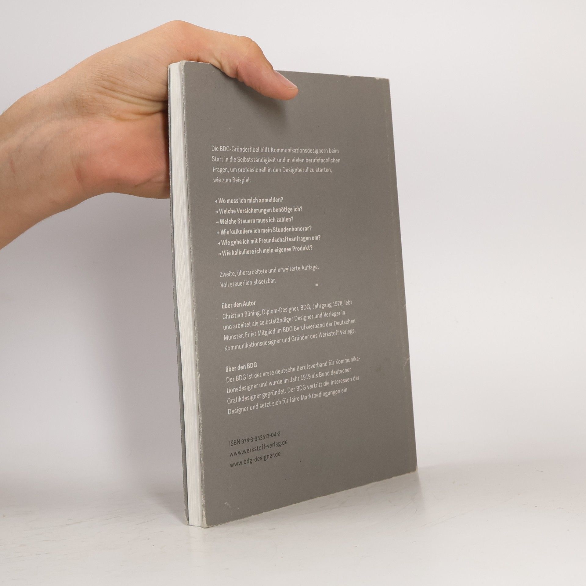 Christian Büning BDG Gründerfibel für Kommunikationsdesigner - Zweite, erweiterte Auflage