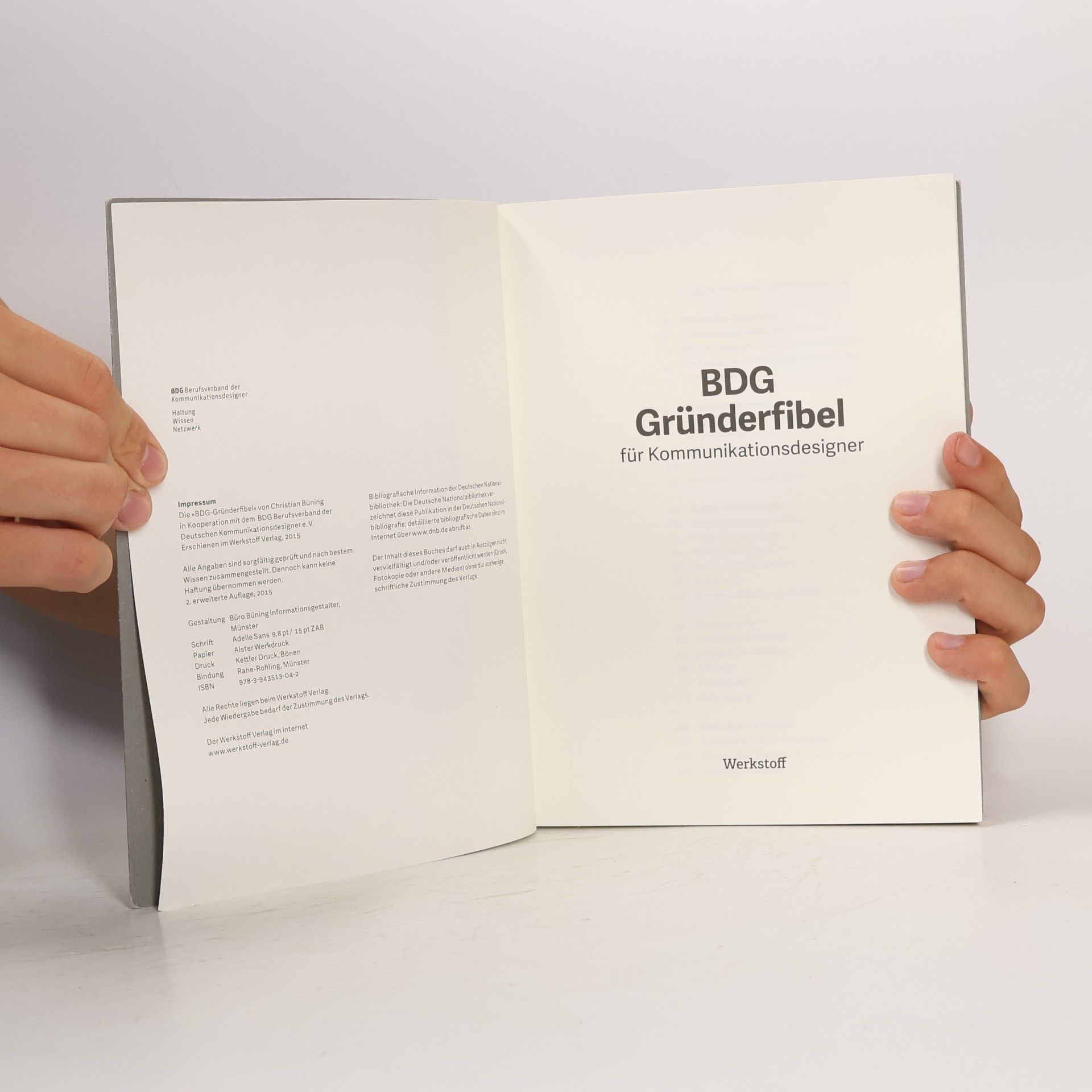 Christian Büning BDG Gründerfibel für Kommunikationsdesigner - Zweite, erweiterte Auflage