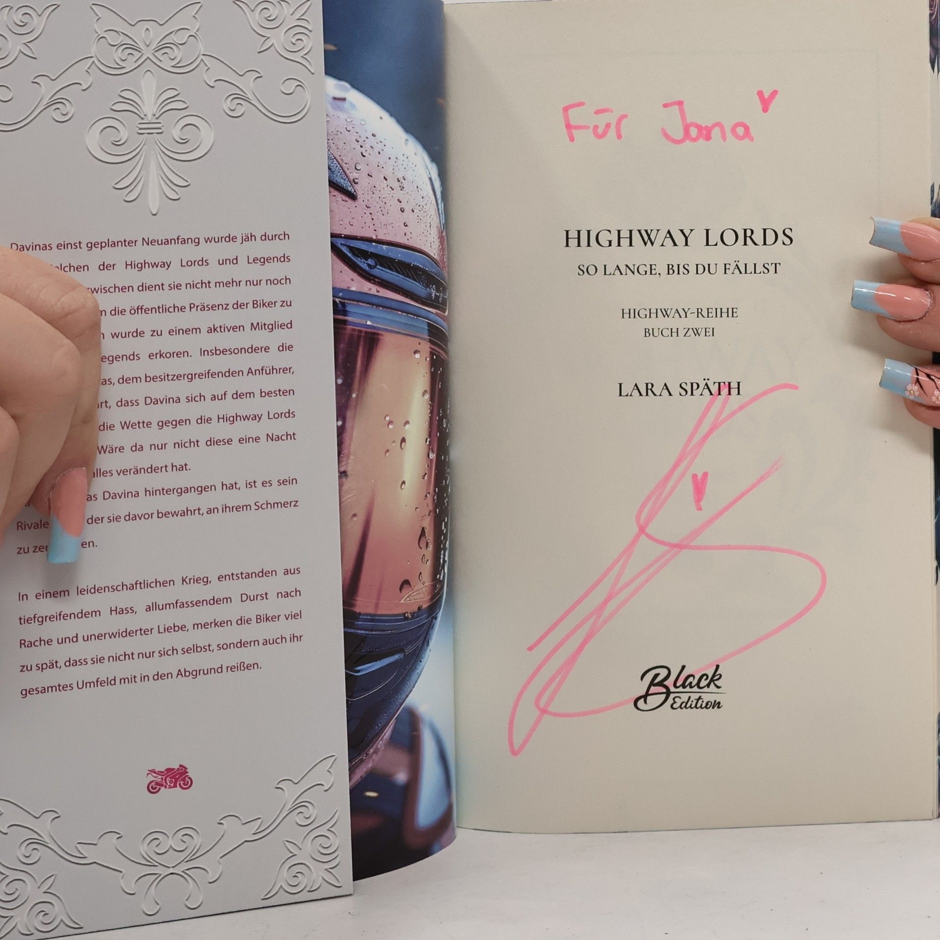 Lara Späth Highway Lords: So lange, bis du fällst | Aufwendig gestaltete Ausgabe mit Farbschnitt – das integrierte Page Overlay ist limitiert nur in der ersten Auflage enthalten