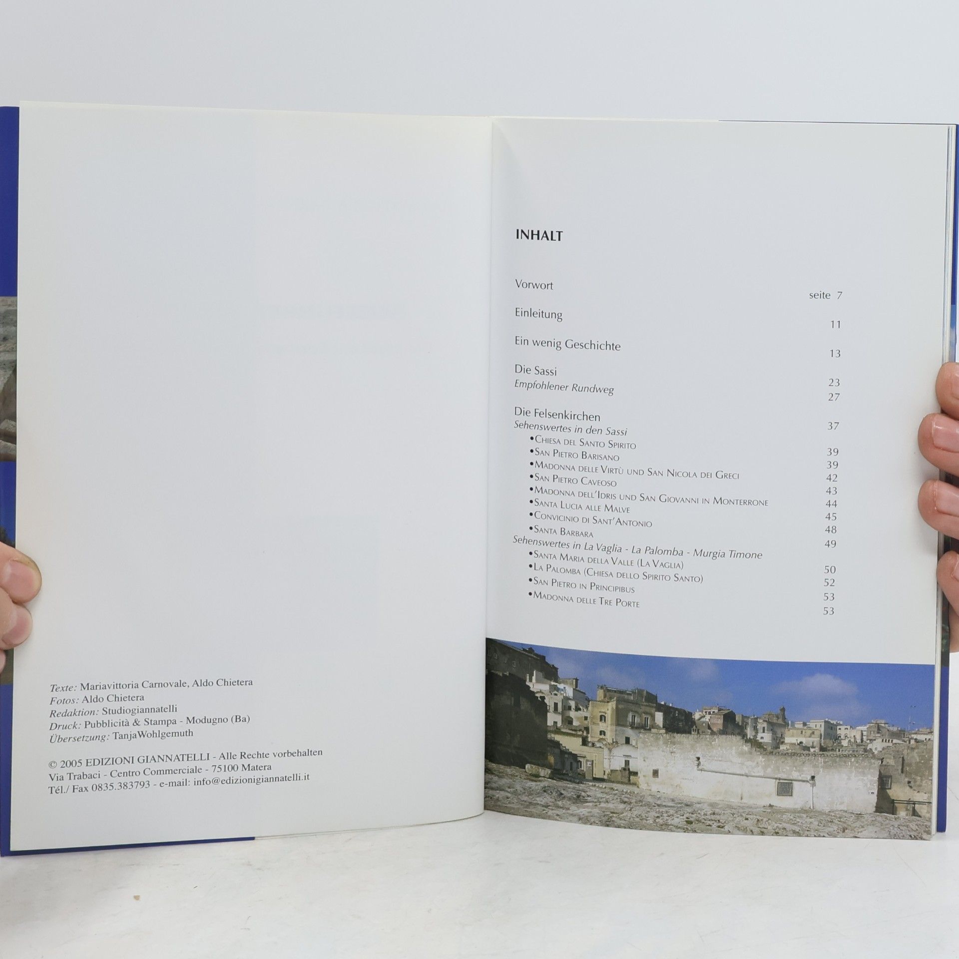 Mariavittoria Carnovale Reiseführer Matera. Die Stadt der Sassi und der Felsenkirchen