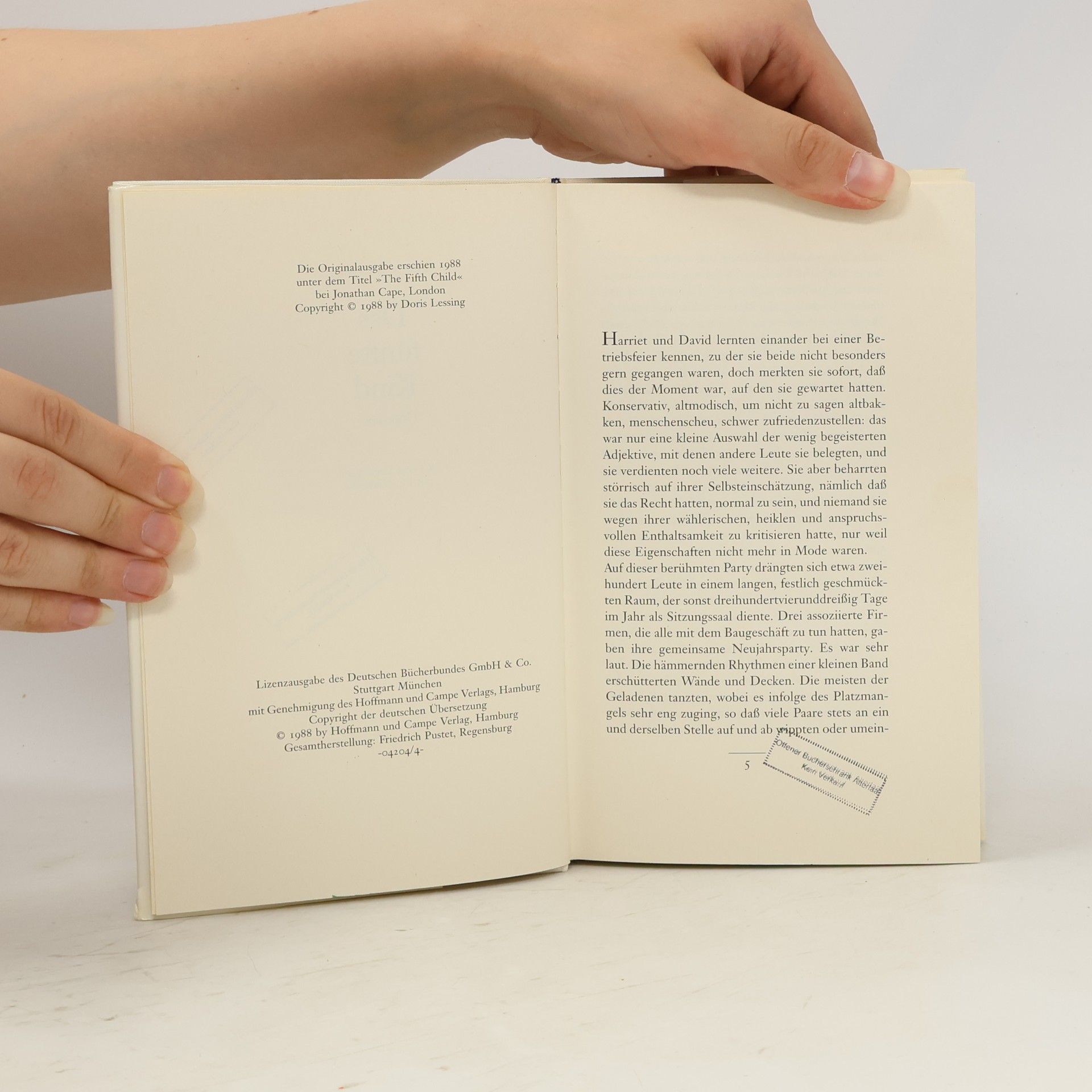 Doris Lessing Das fünfte Kind