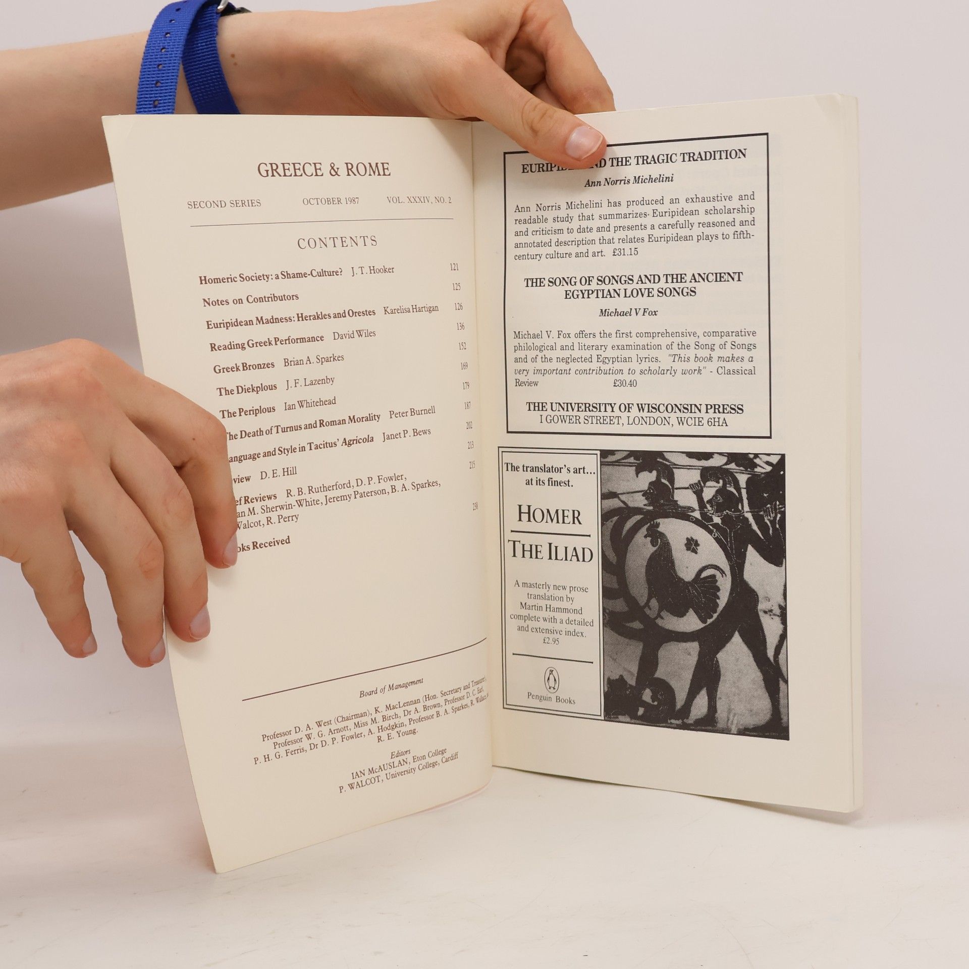 Various authors Greece & Rome XXXIV No. 2