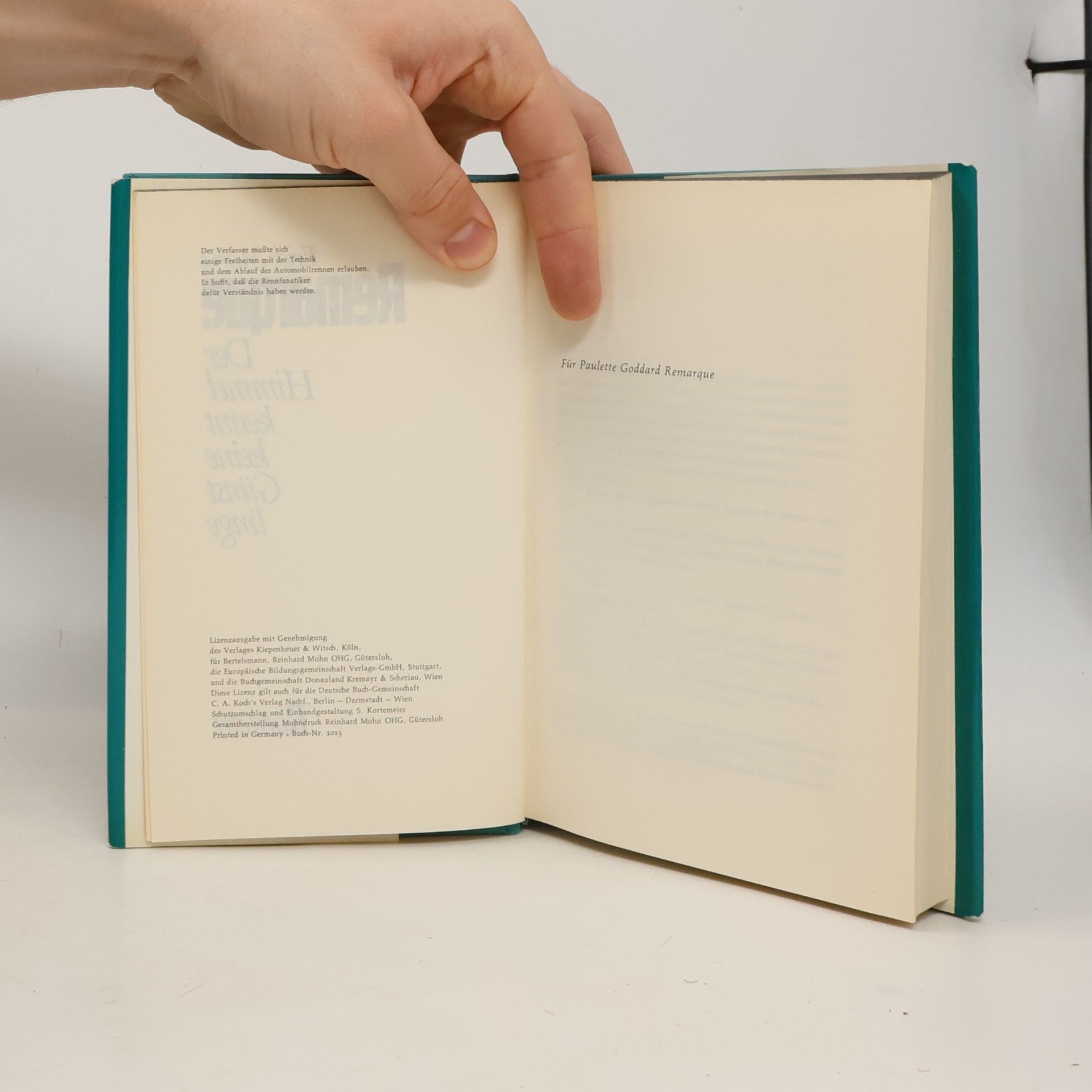 Erich Maria Remarque Der Himmel kennt keine Günstlinge