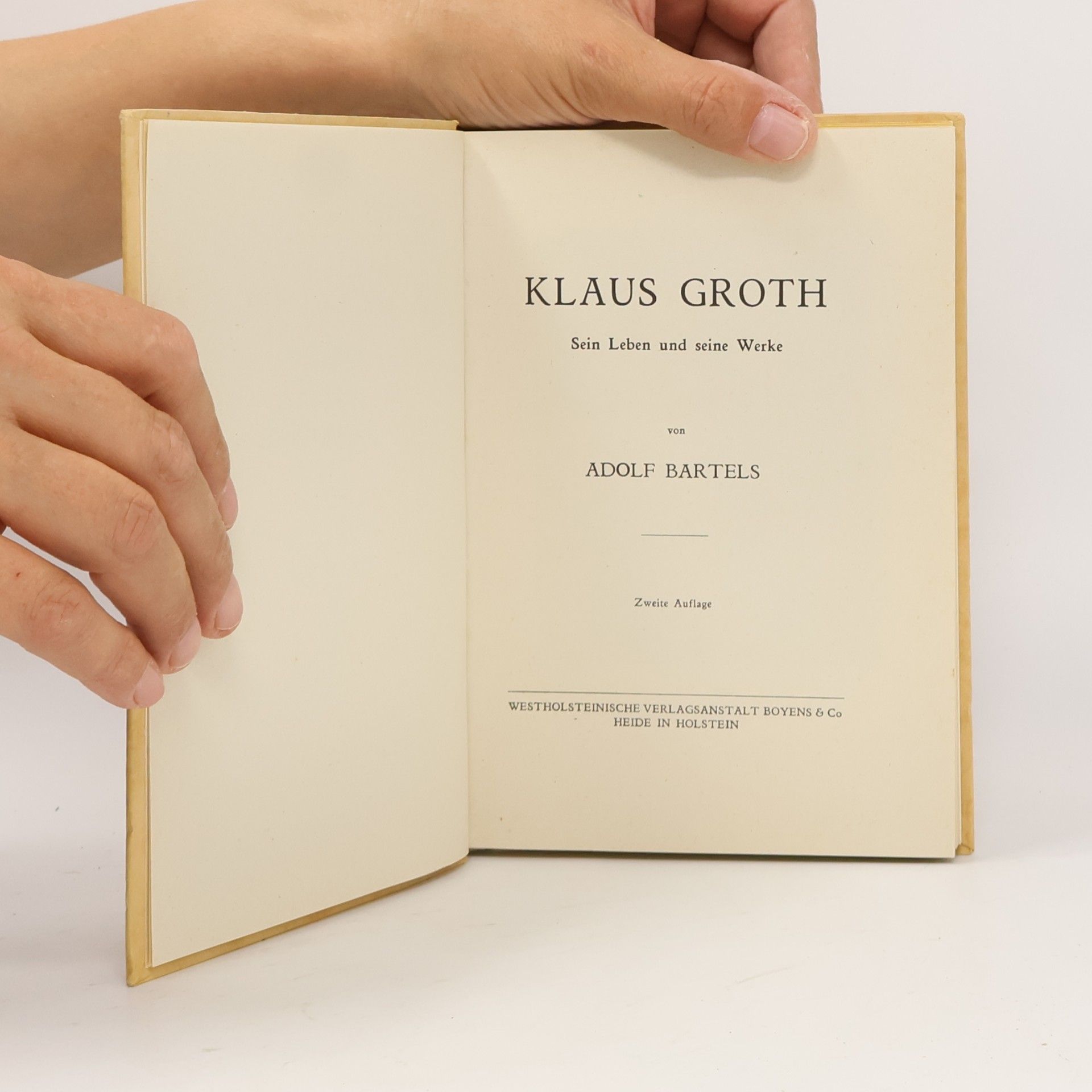 Adolf Bartels Klaus Groth. Sein Leben und seine Werke