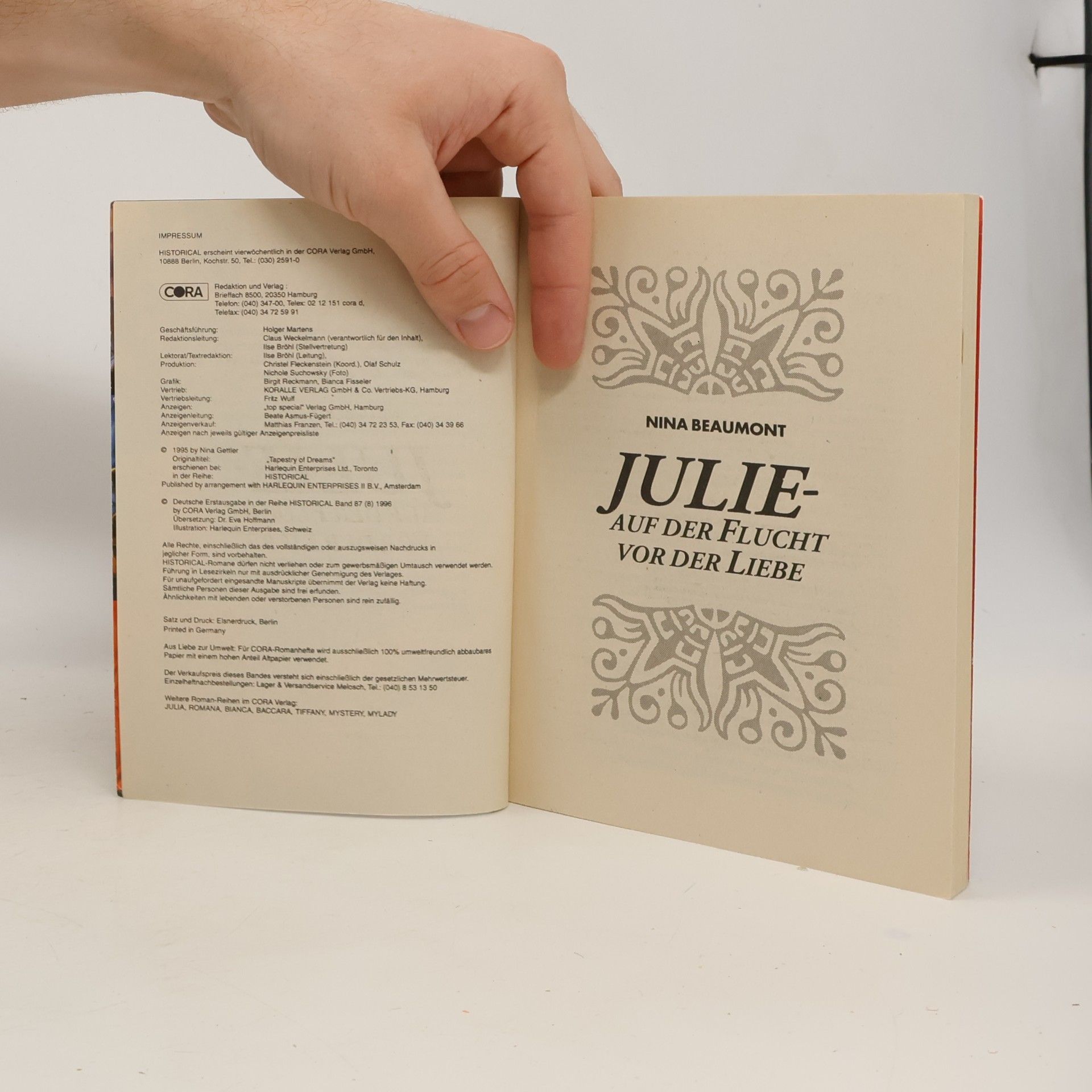 Nina Beaumont Historical. Julie - auf der Flucht vor der Liebe