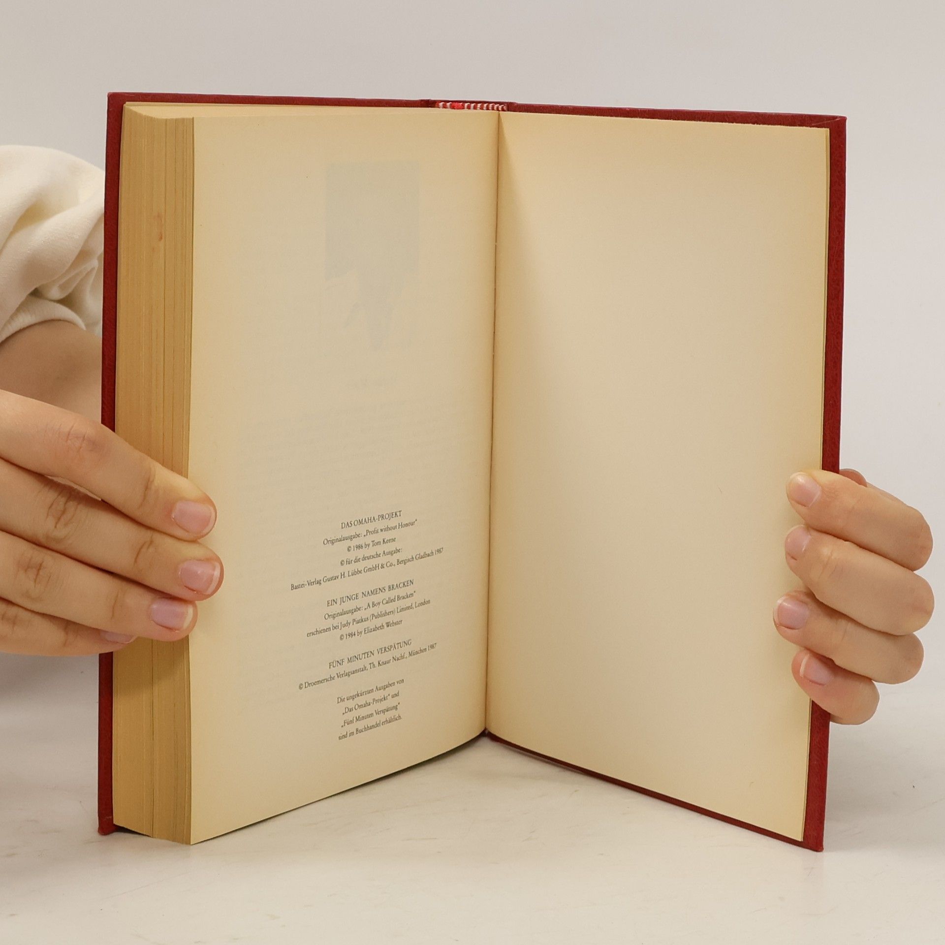 Bernhard Horstmann Reader's Digest Auswahlbücher. Das Omahaprojekt. Ein Junge namens Bracken. Fünf Minuten Verspätung