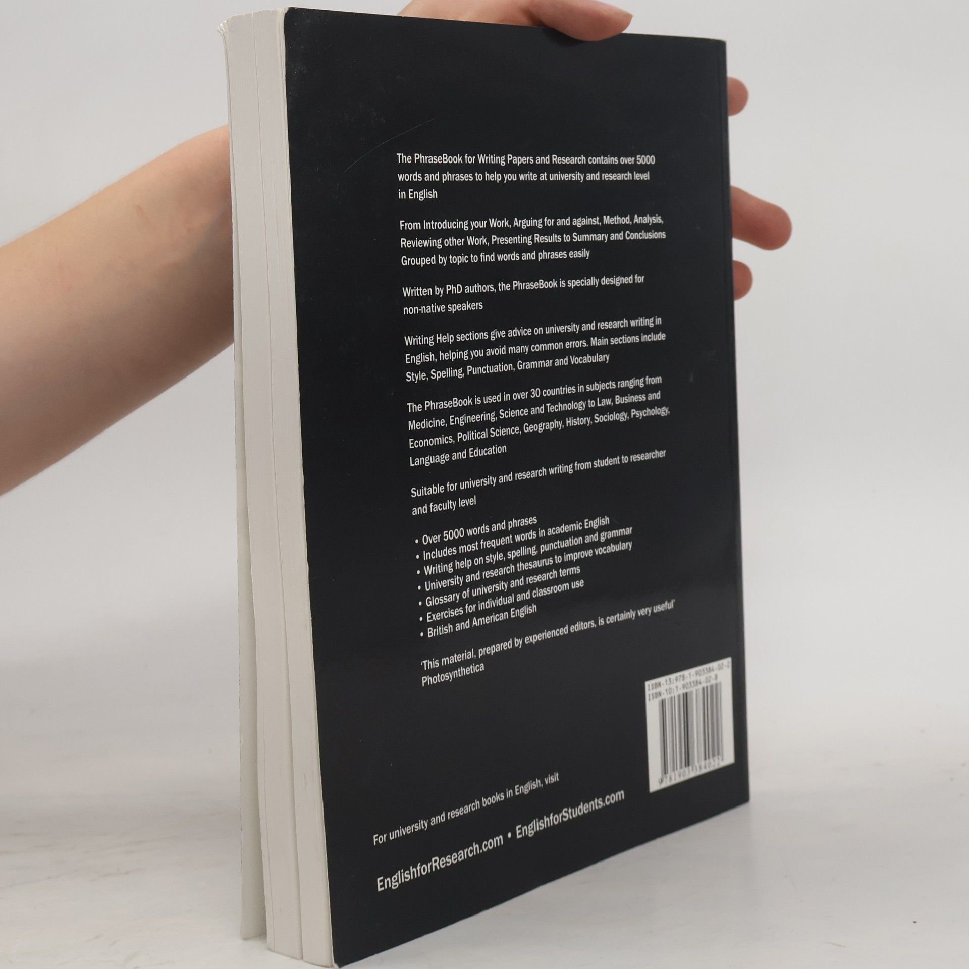 Stephen Howe PhraseBook for Writing Papers and Research in English
