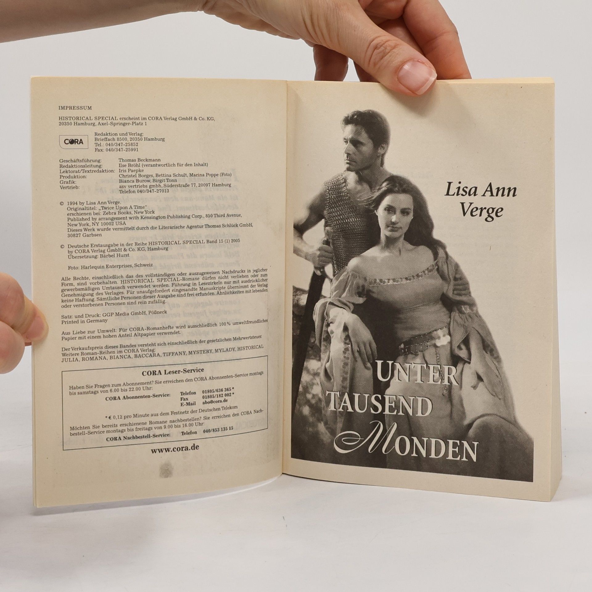 Lisa Ann Verge Historical Special 1/05. Unter Tausend Monden