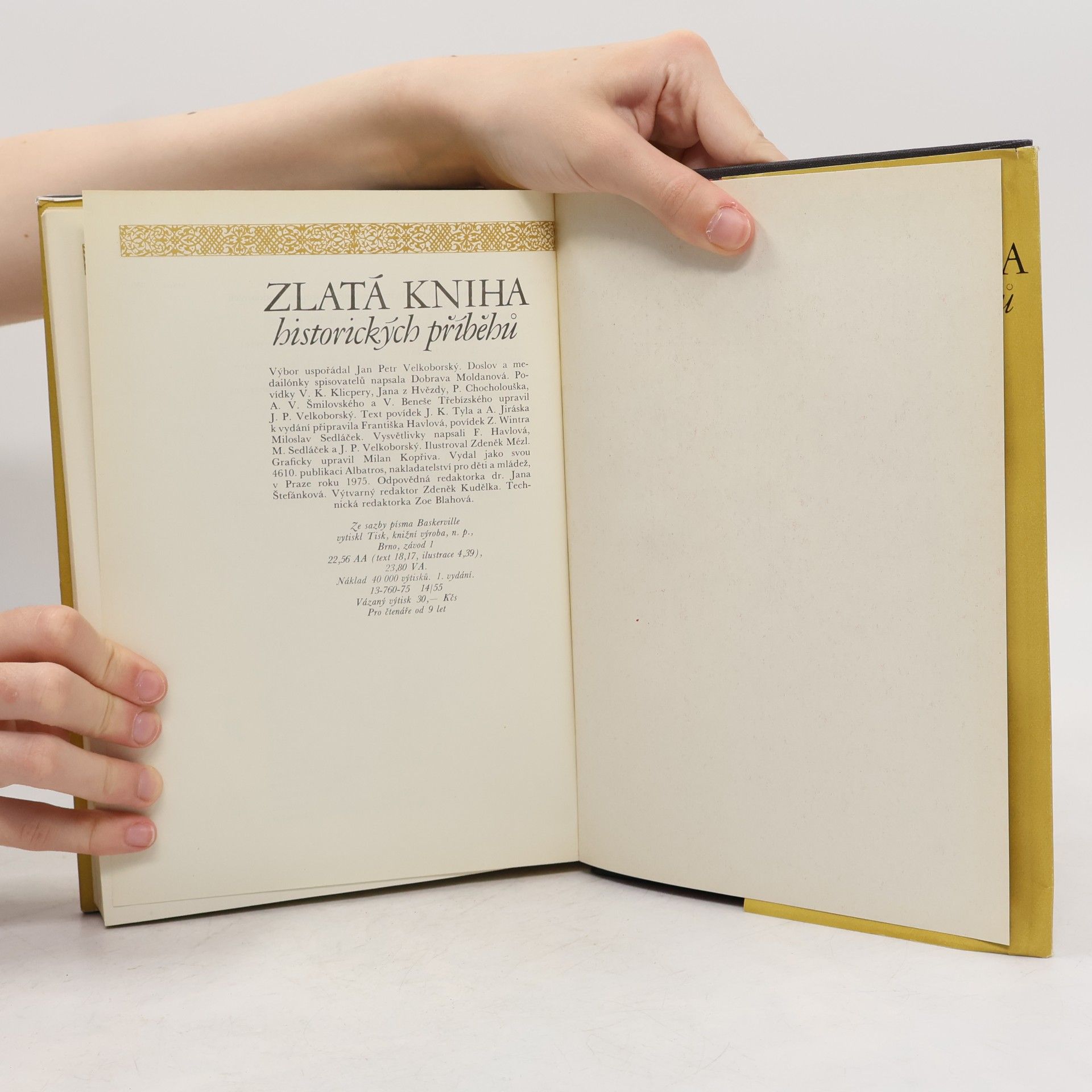 Jan Petr Velkoborský Zlatá kniha historických příběhů