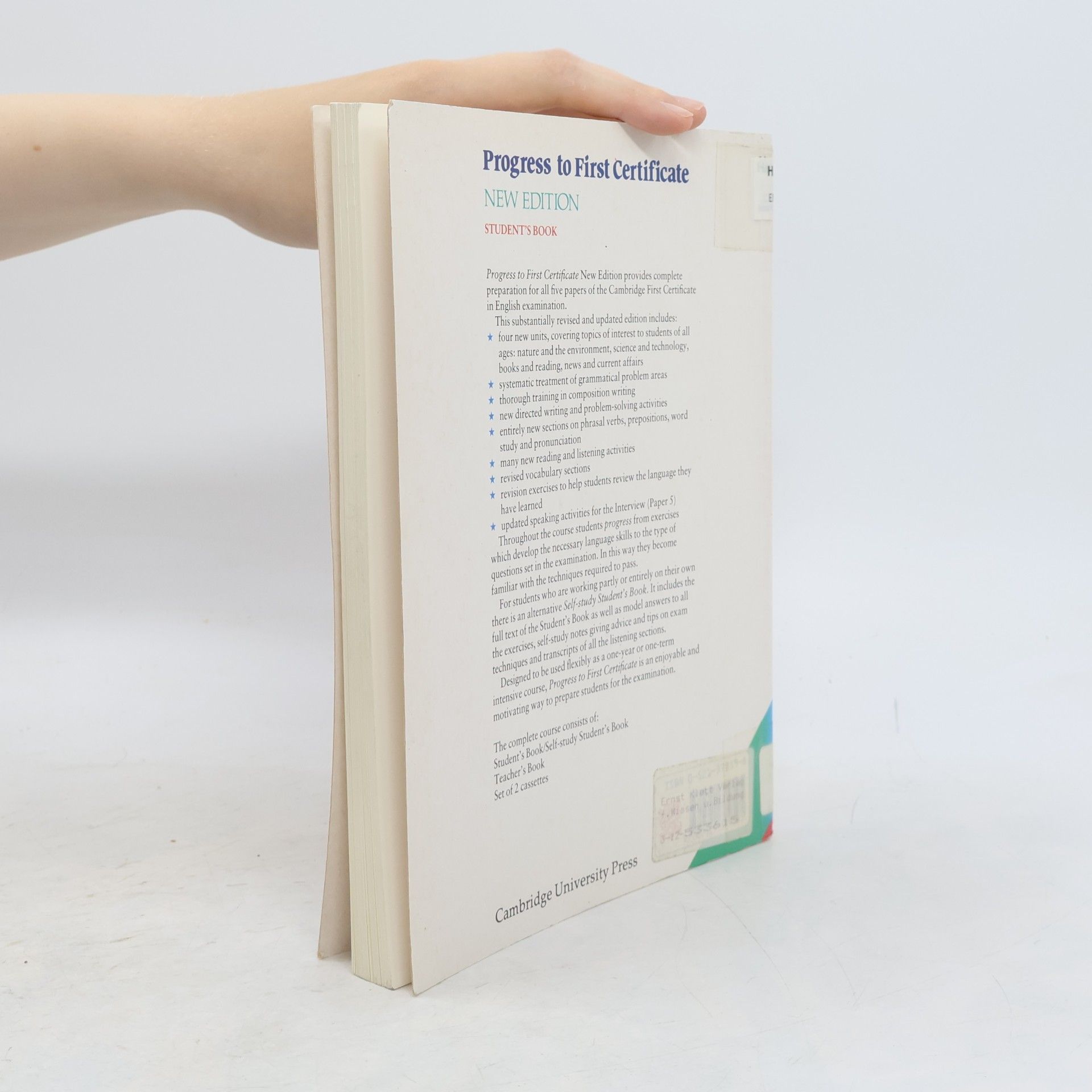Leo Jones Progress to first certificate : student's book