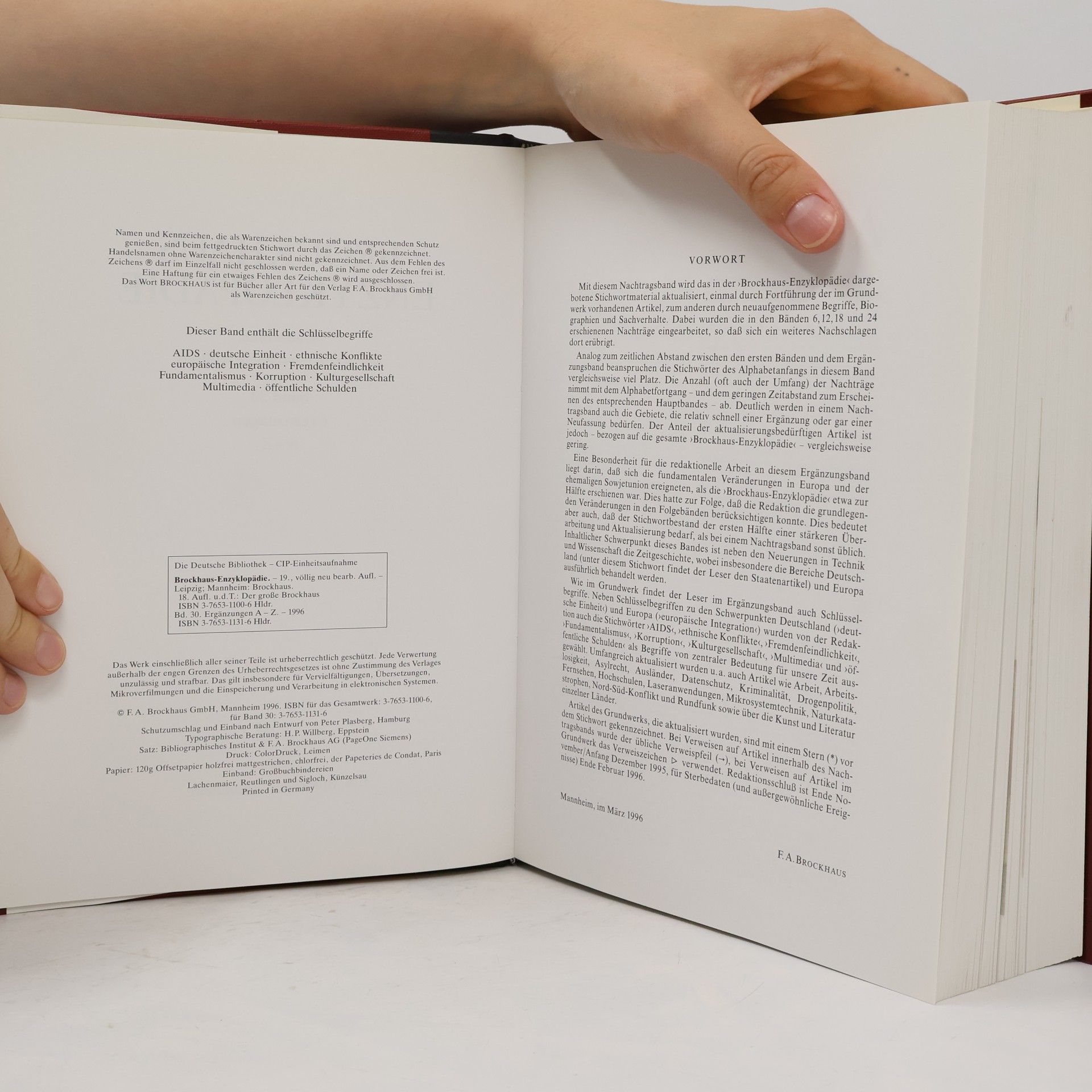 Autorenkollektiv Brockhaus Enzyklopädie 30. Ergänzungen A-Z