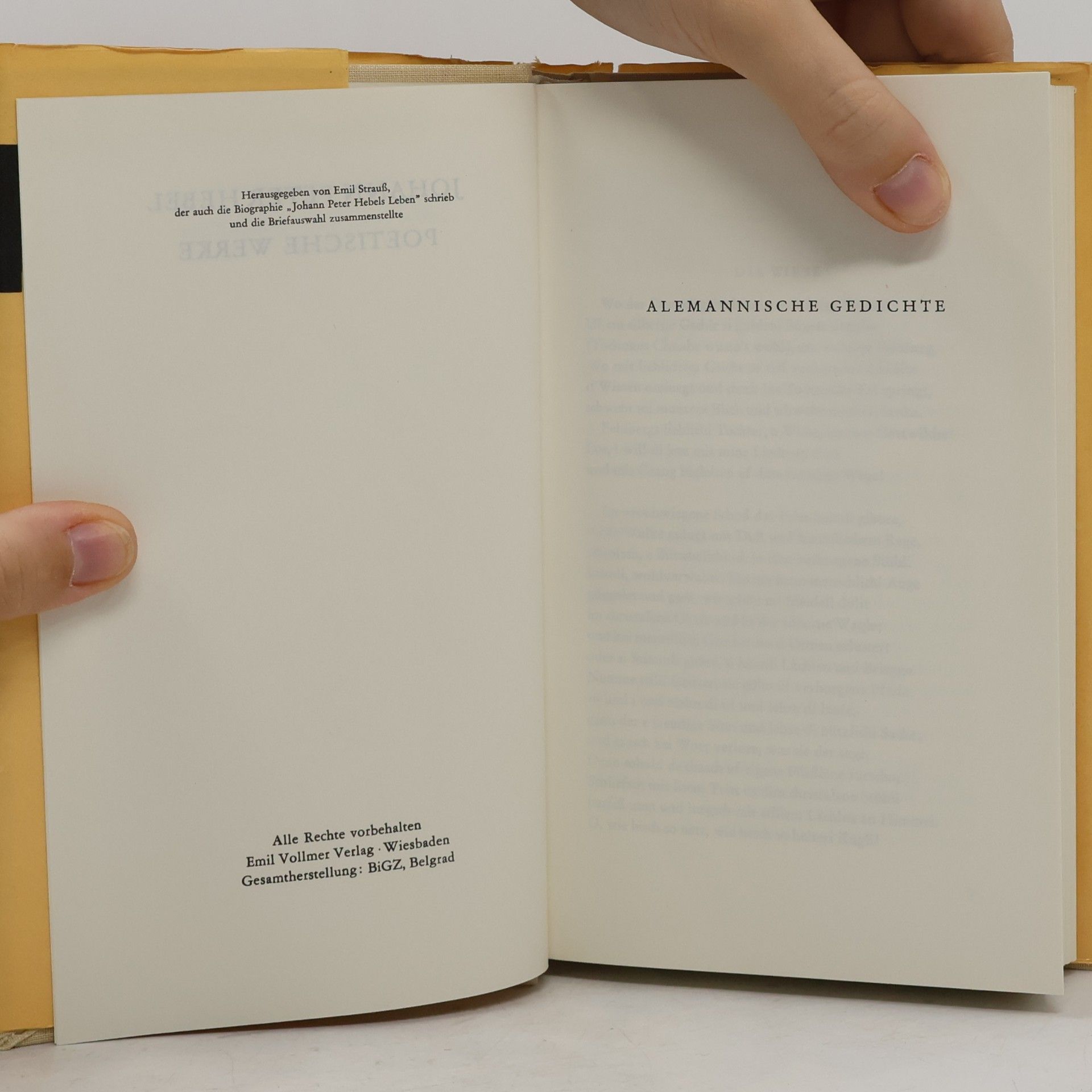 J.P. Hebel  Poetische Werke