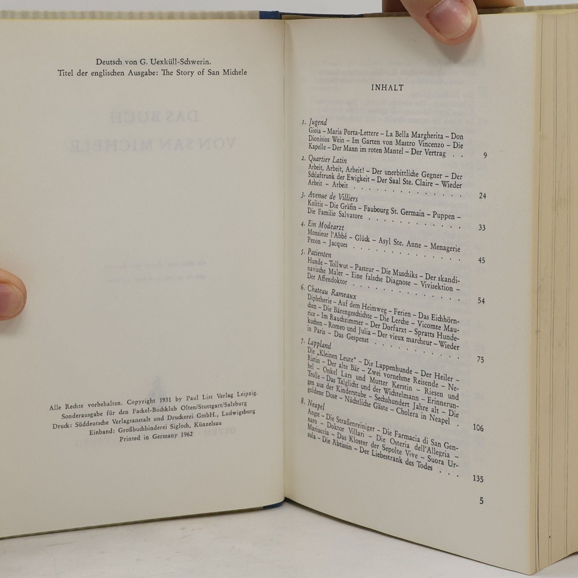 Axel Munthe Das Buch von San Michele
