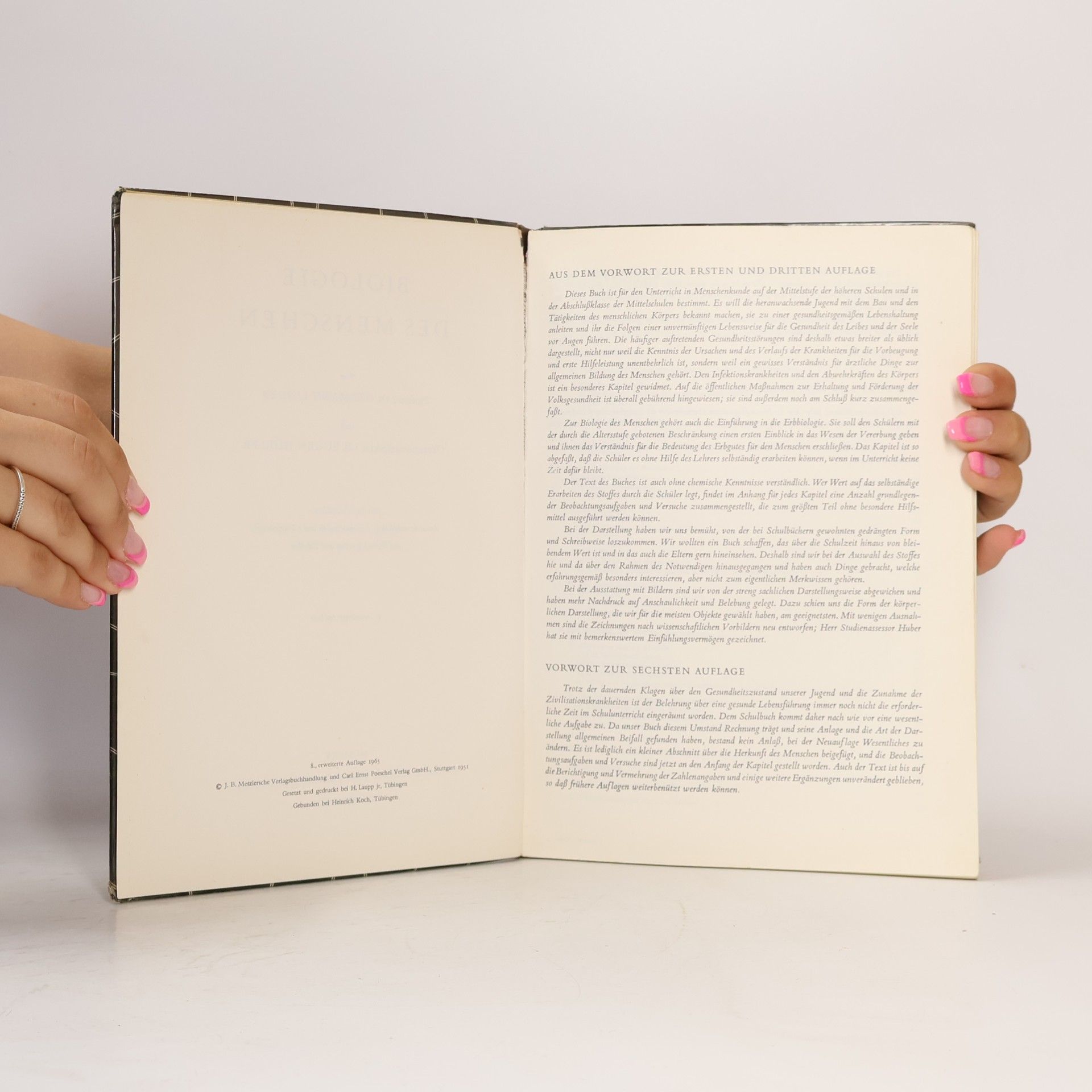 Hermann Linder Biologie des Menschen
