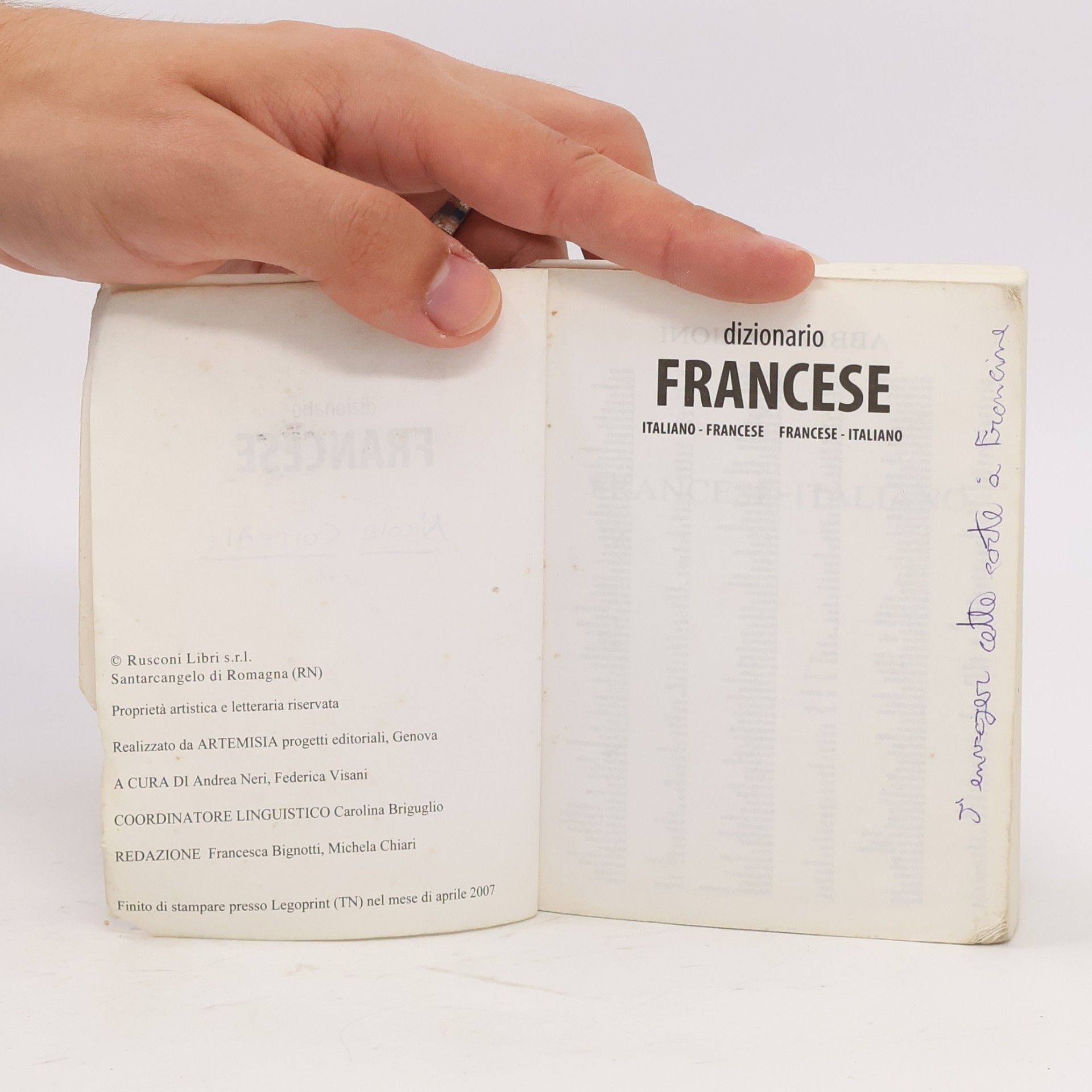Andrea Neri Dizionario Francese