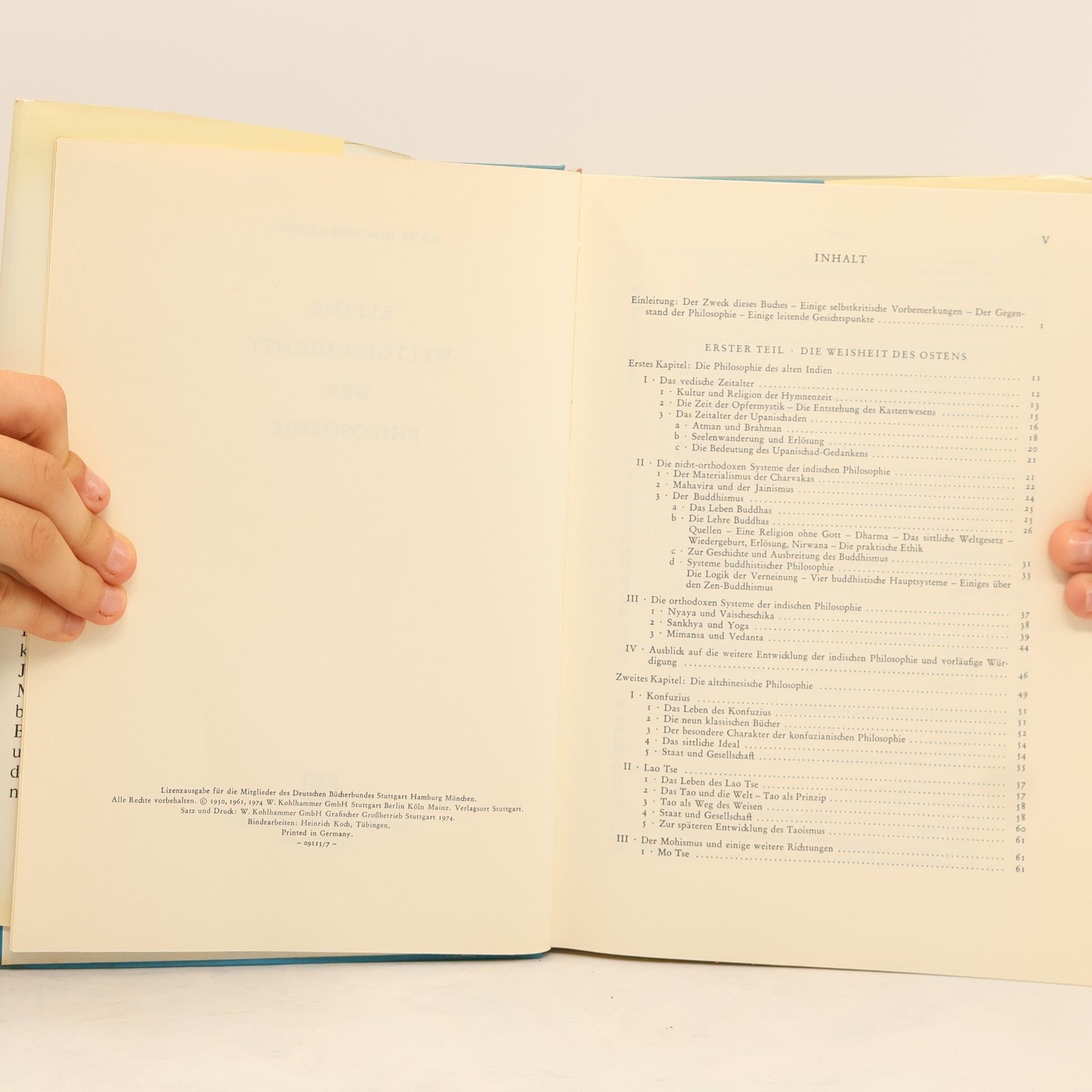 Hans Joachim Störig Kleine Weltgeschichte der Philosophie