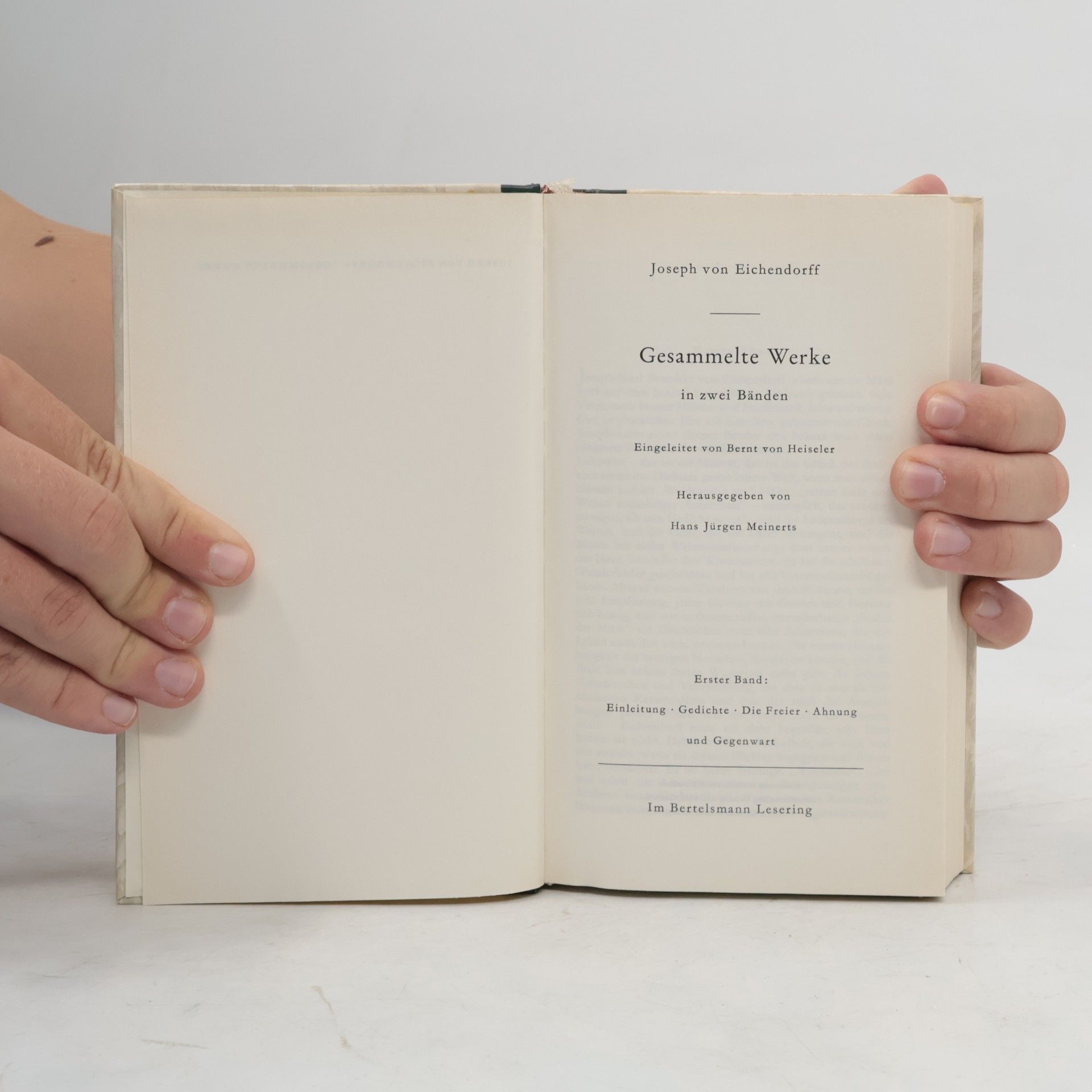 Joseph von Eichendorff Gesammelte Werke 1