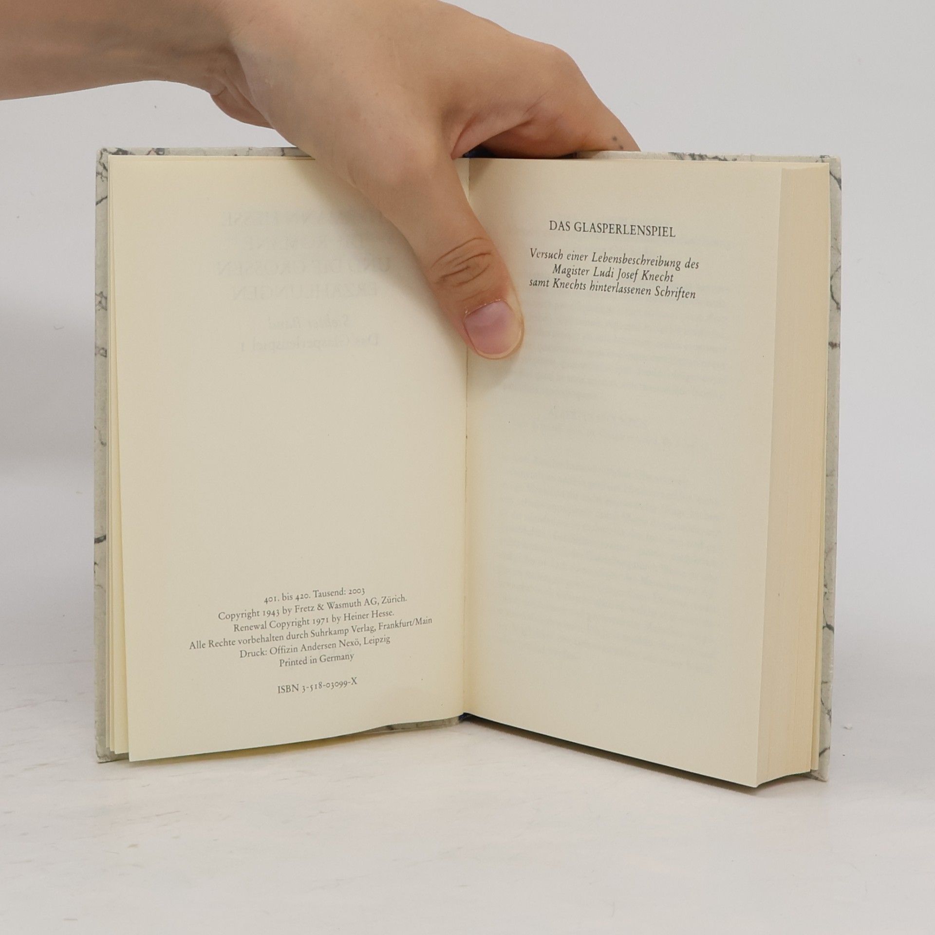 Hermann Hesse Glasperlenspiel I