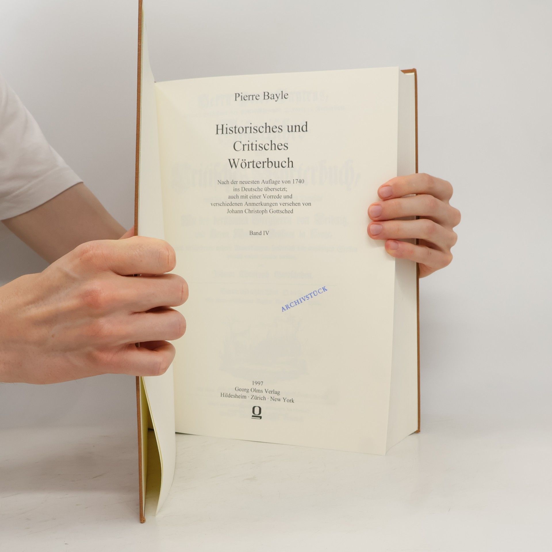 Pierrre Bayle Historisches und Critisches Wörterbuch IV (Q-Z)