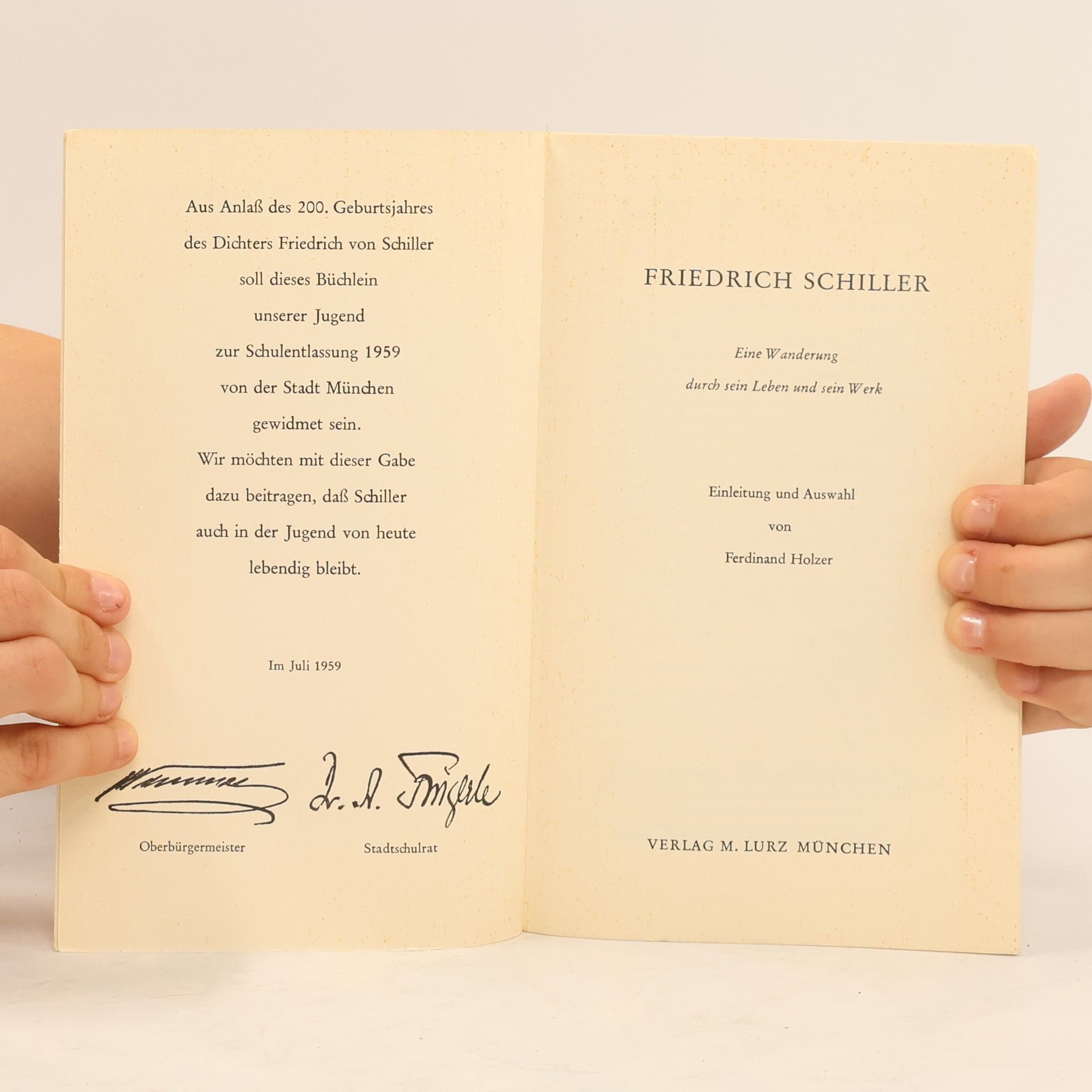 Ferdinand Holzer Friedrich Schiller
